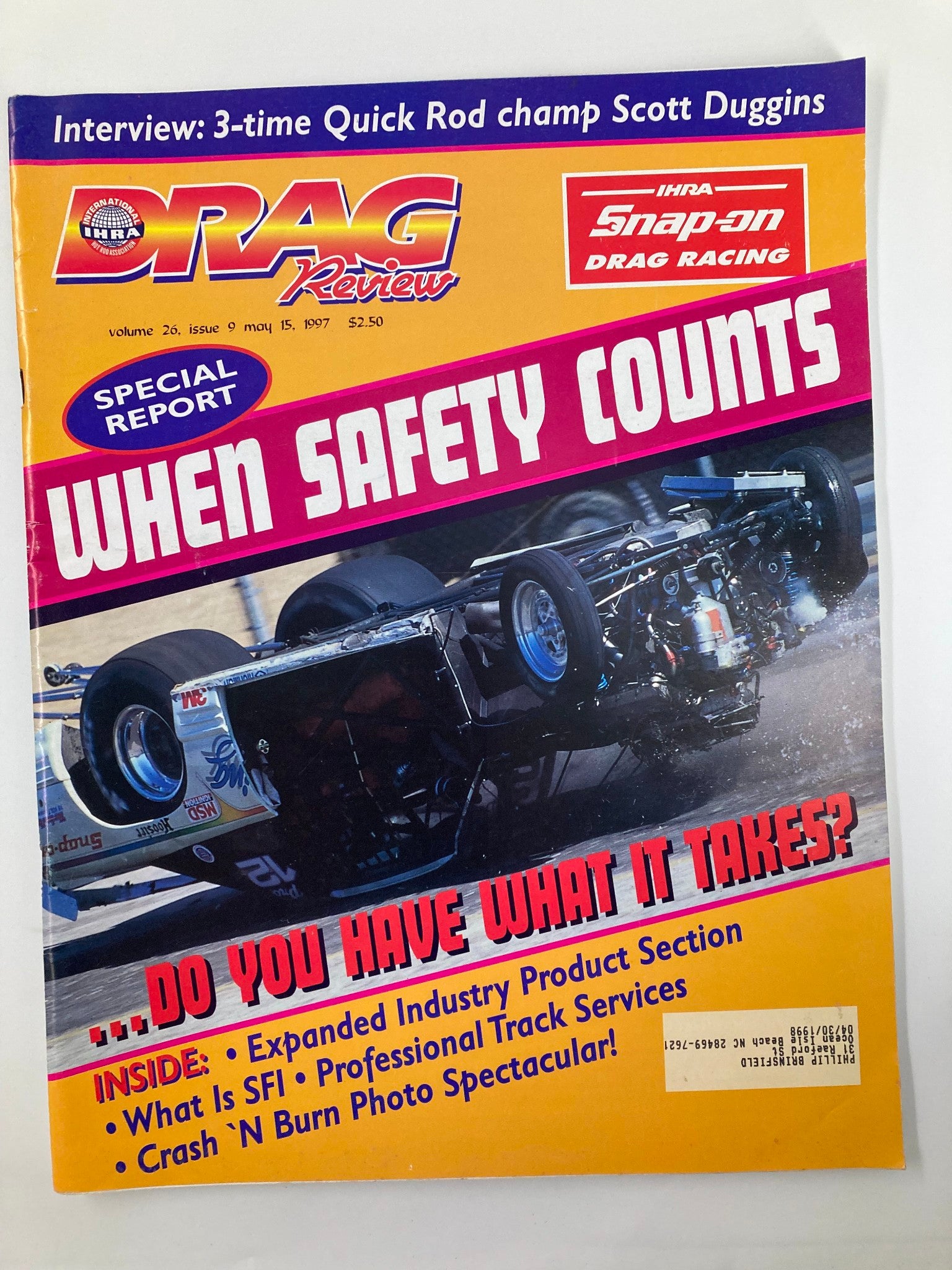 IHRA Drag Review Magazine May 15 1997 3-Time Quick Rod Champ Scott Duggins