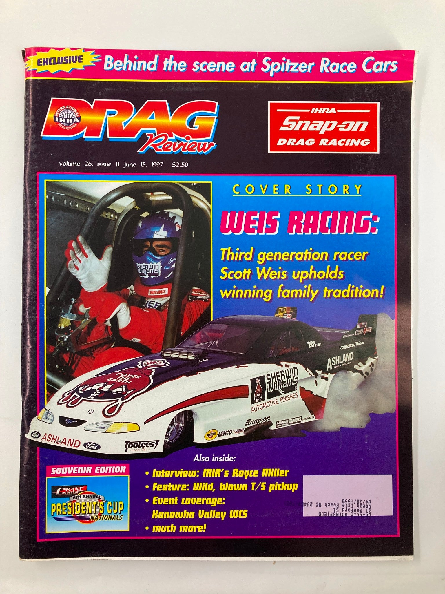 IHRA Drag Review Magazine June 15 1997 3rd Generation Racer Scott Weis Wins