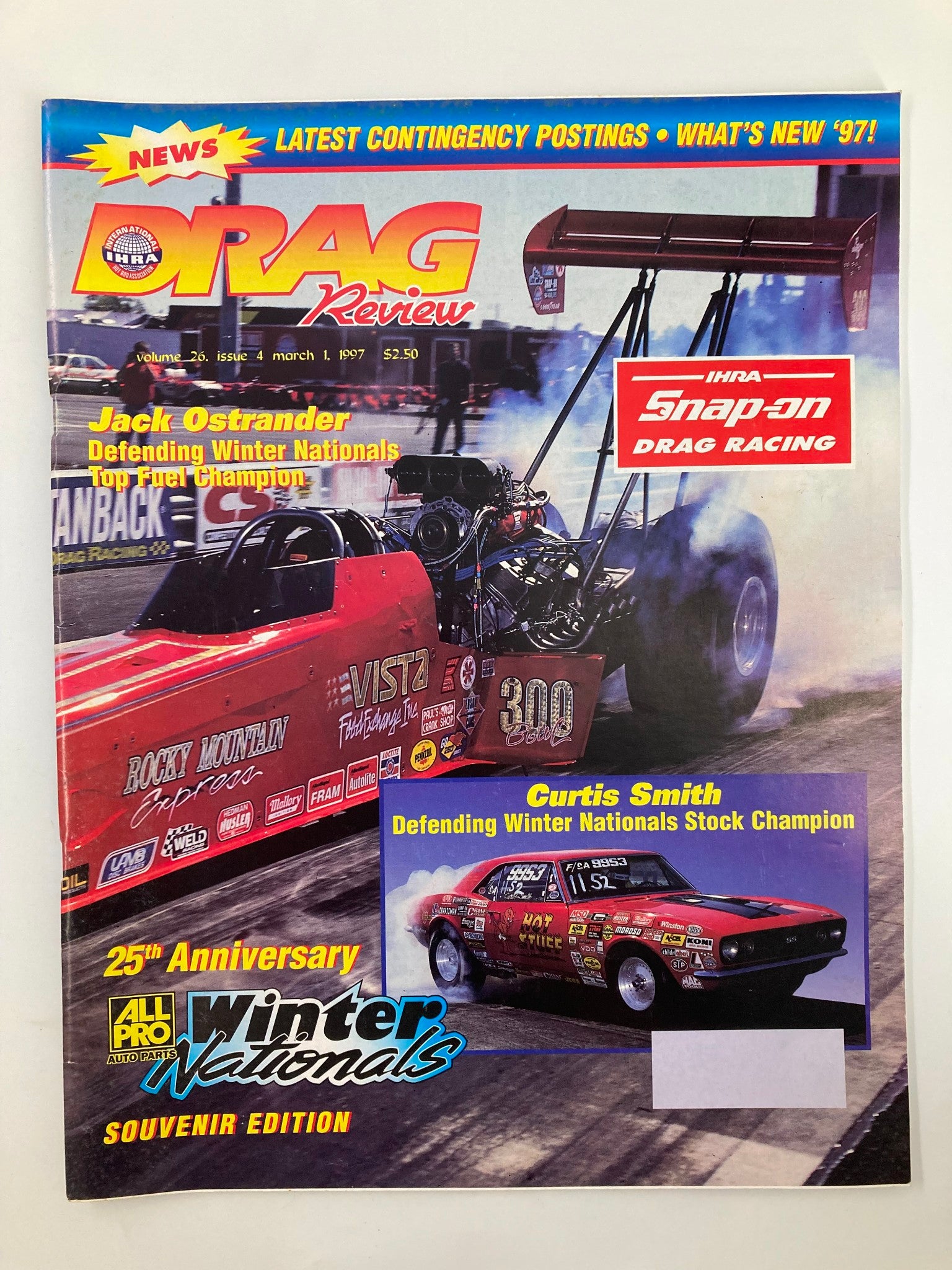 IHRA Drag Review Magazine March 1 1997 Jack Ostrander and Curtis Smith VG