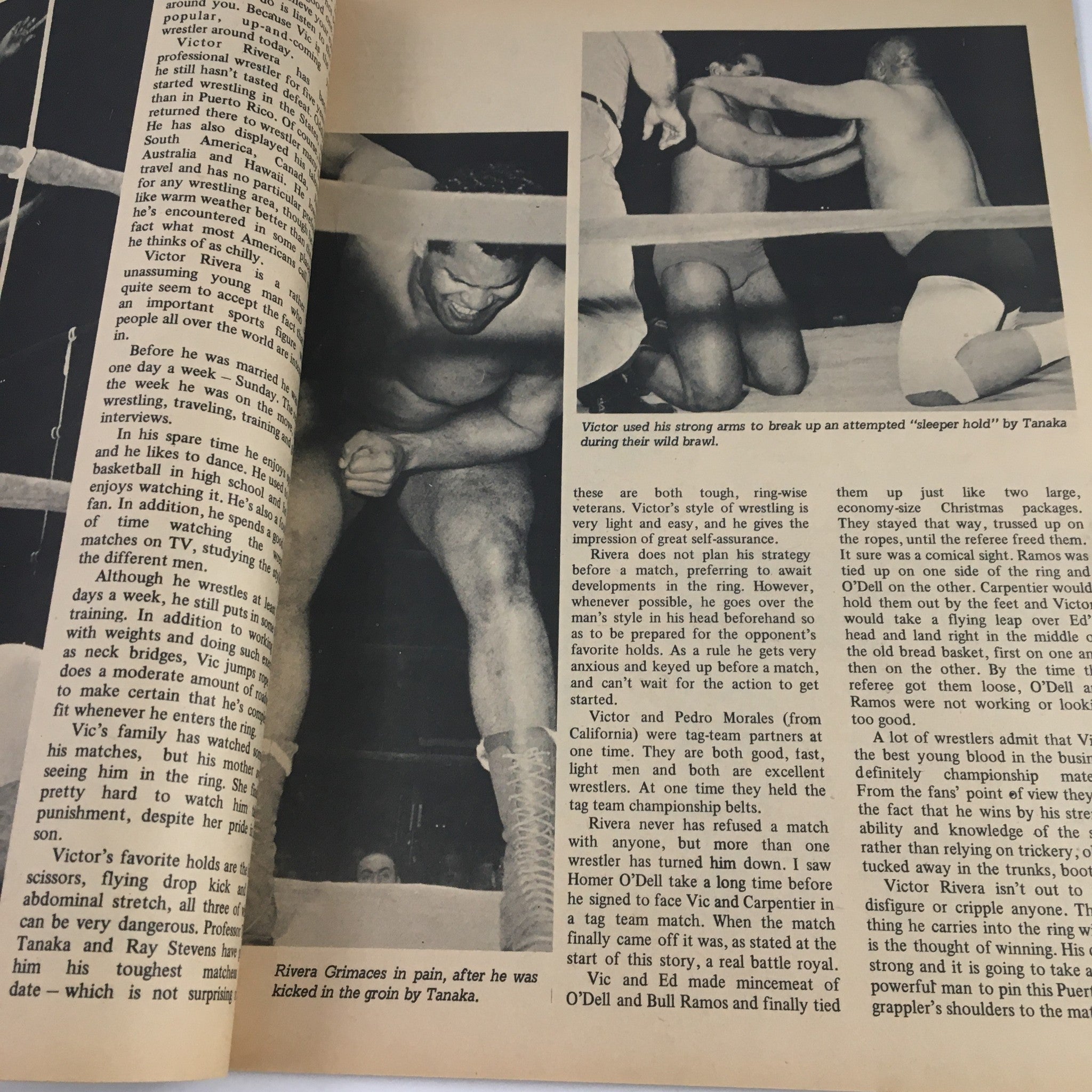 Wrestling Revue Magazine December 1970 Randy Curtis & Tojo Yamamoto, No Label