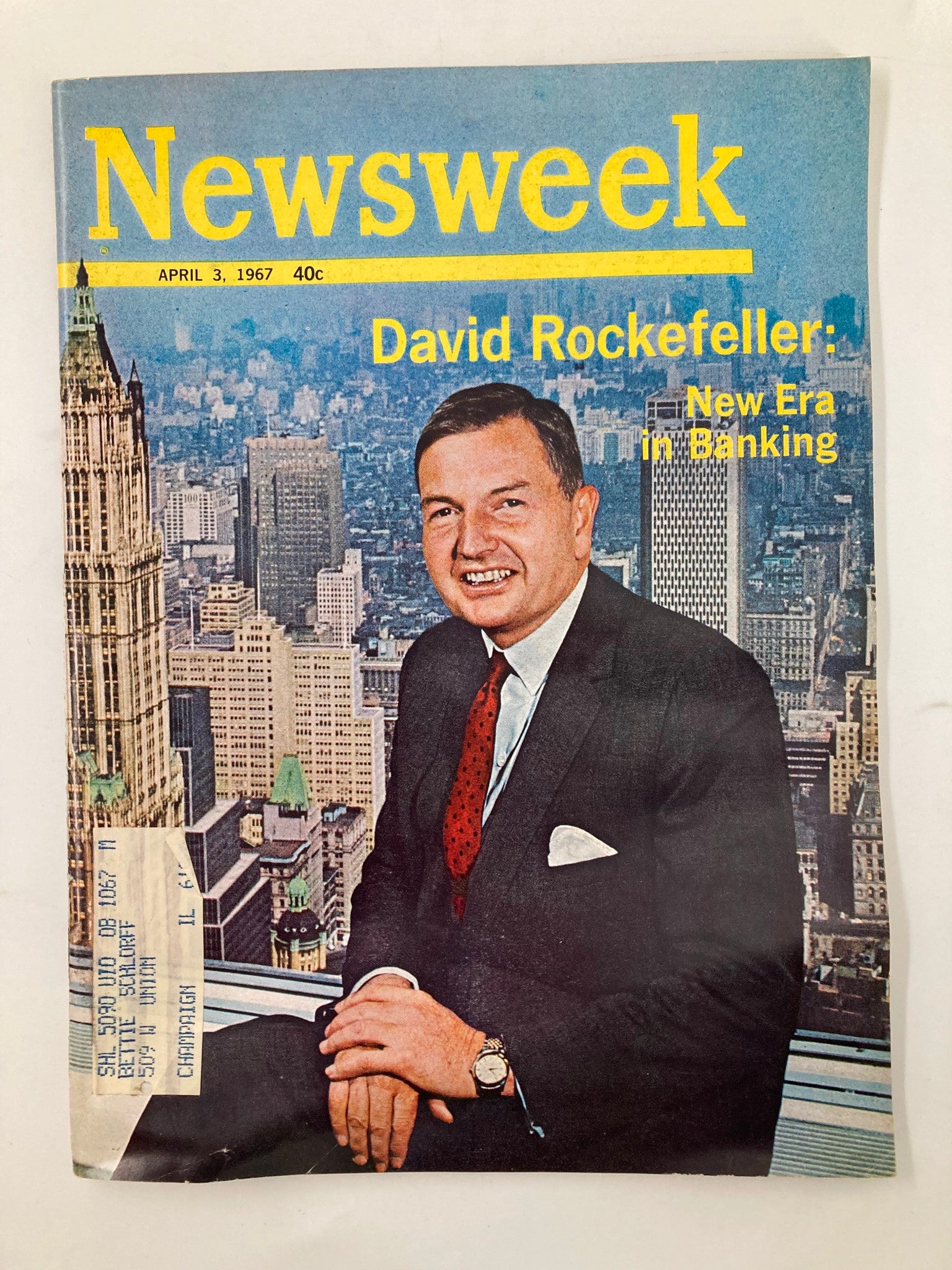 VTG Newsweek Magazine April 3 1967 David Rockefeller New Era in Banking