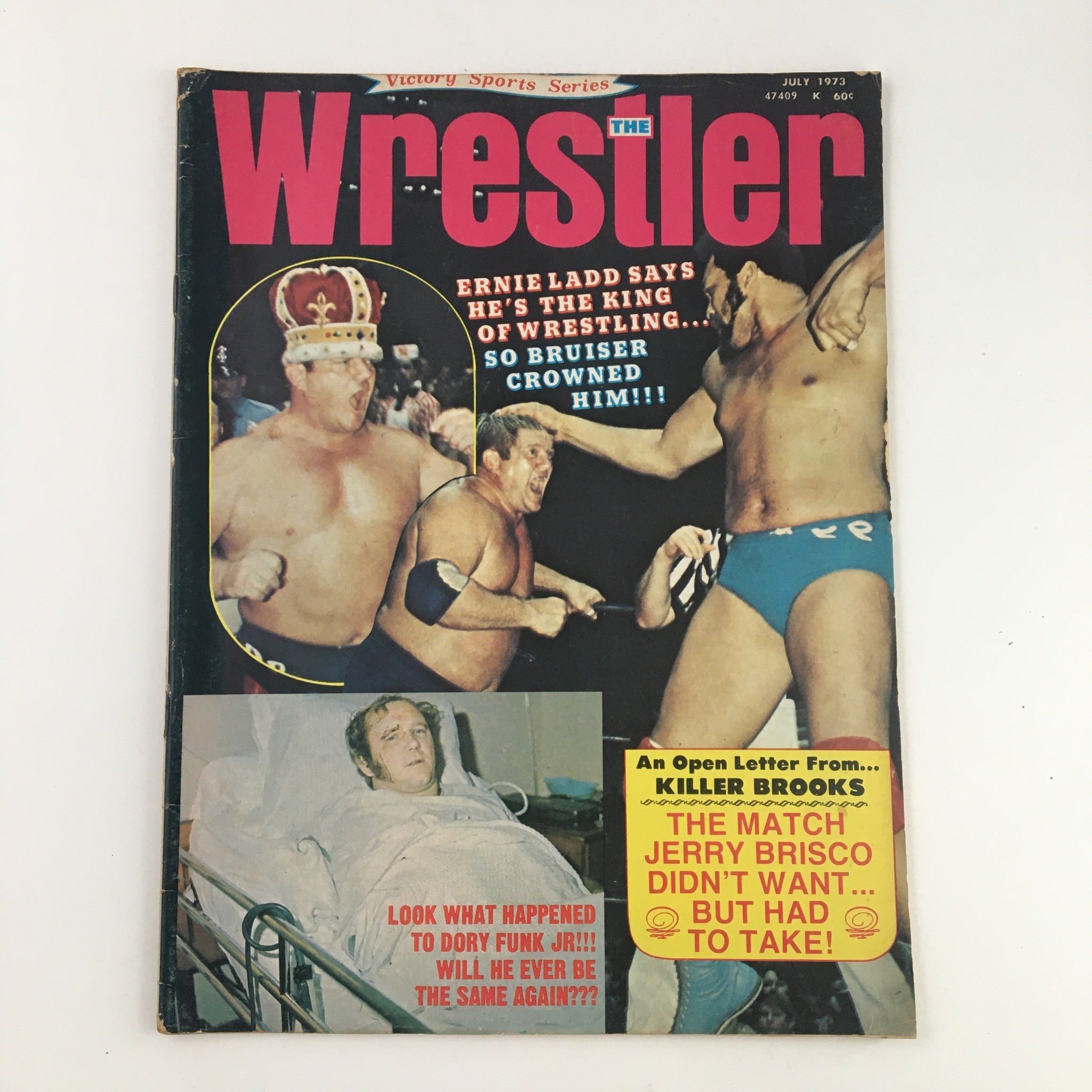 The Wrestler Magazine July 1973 Ernie Ladd, Dory Funk Jr & Jerry Brisco No Label