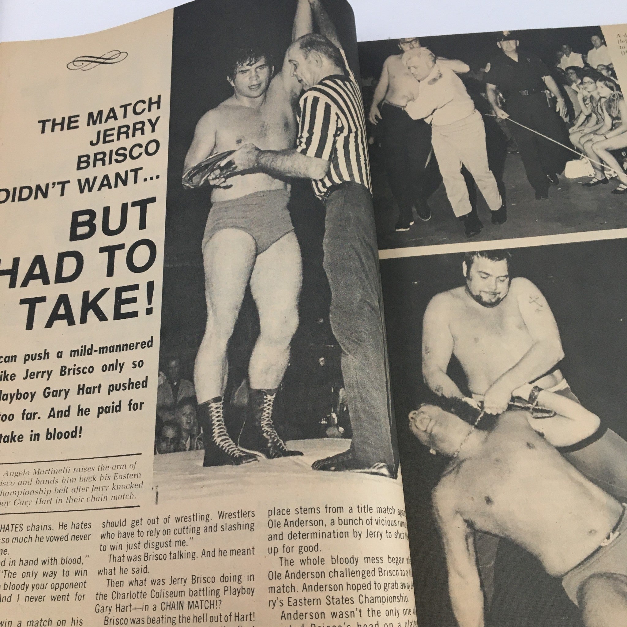 The Wrestler Magazine July 1973 Ernie Ladd, Dory Funk Jr & Jerry Brisco No Label