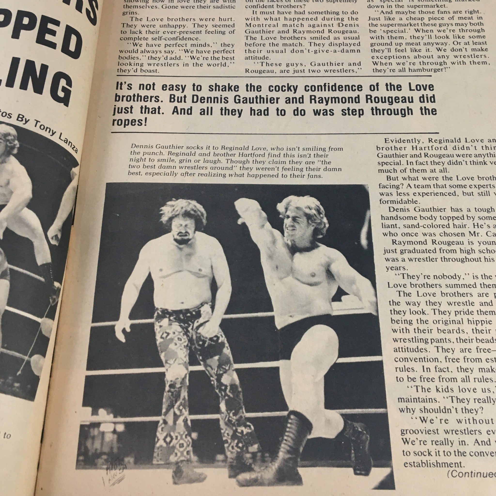 The Wrestler Magazine July 1973 Ernie Ladd, Dory Funk Jr & Jerry Brisco No Label