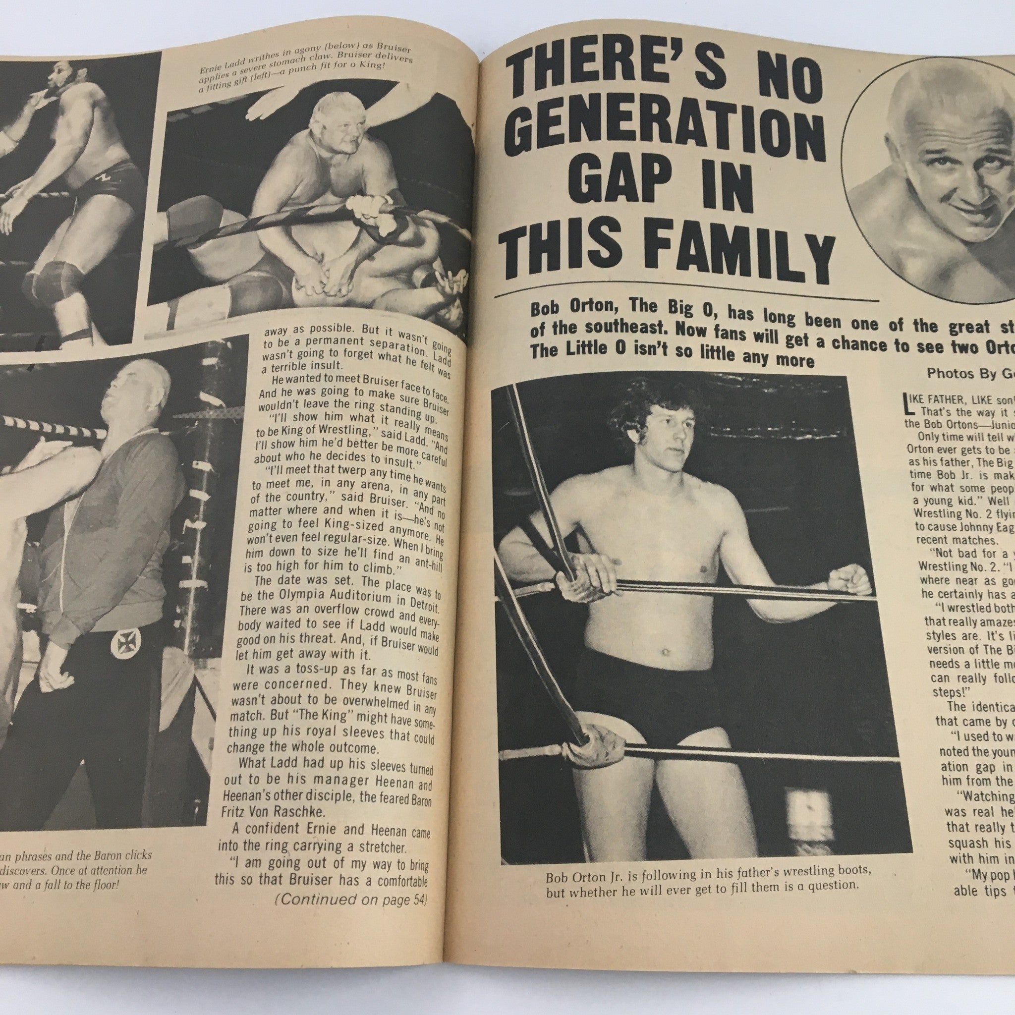 The Wrestler Magazine July 1973 Ernie Ladd, Dory Funk Jr & Jerry Brisco No Label