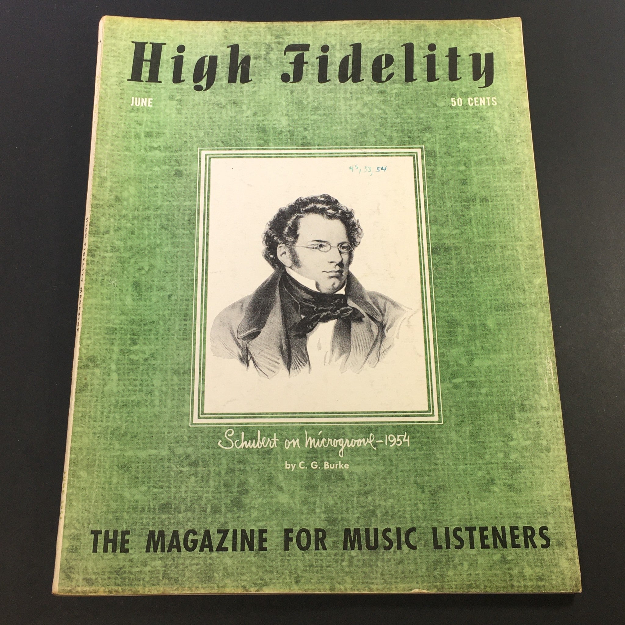 VTG High Fidelity Music Magazine June 1954 - Franz Schubert on Microgroove 1954