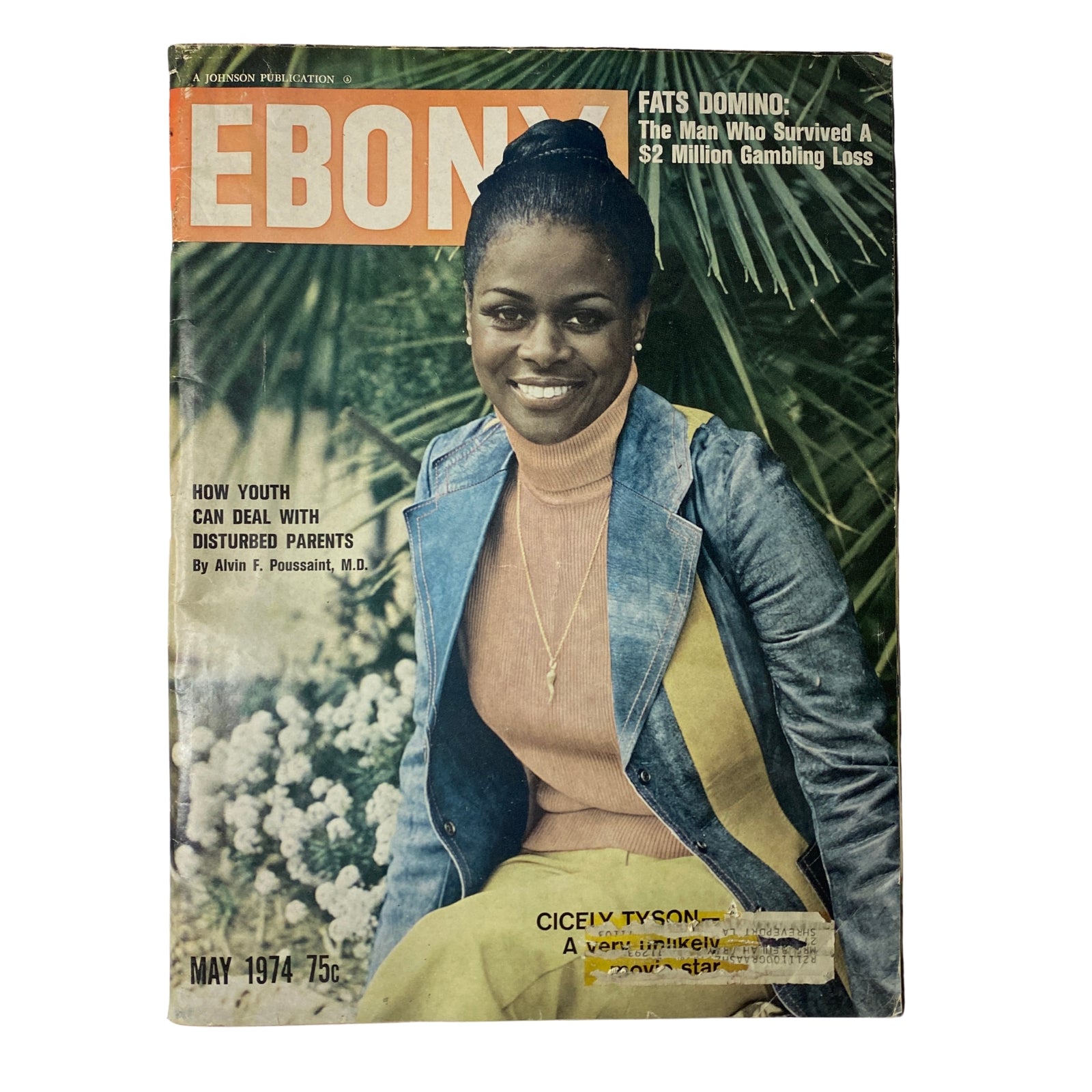 Ebony Magazine May 1974 Vol 29 No. 7 featuring Cicely Tyson on the cover, showcasing her impactful presence and style, alongside features on youth, family, and cultural topics.