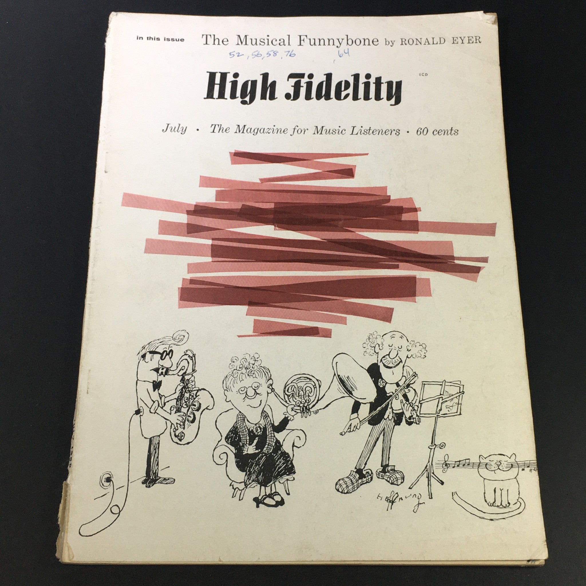 VTG High Fidelity Music Magazine July 1958 - The Musical Funnybone / Newsstand