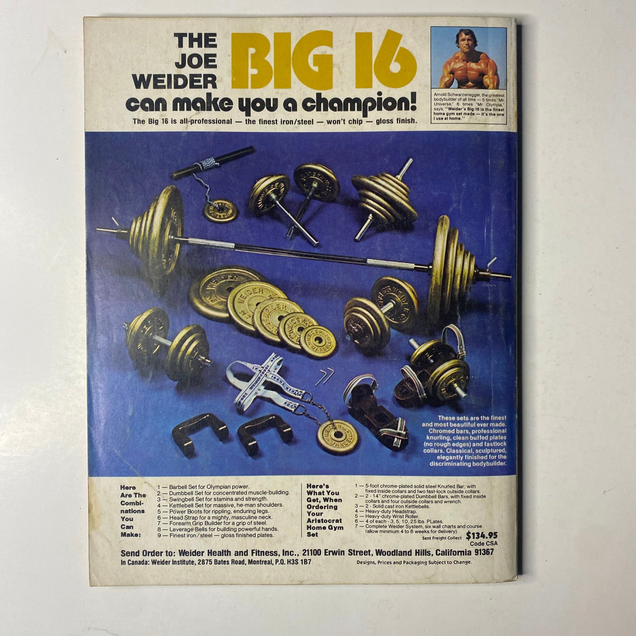 Cover of Joe Weider’s Muscle & Fitness Magazine – June 1980 featuring a bodybuilding theme with weights and equipment, highlighting the title 'The Joe Weider BIG 16 can make you a champion!'