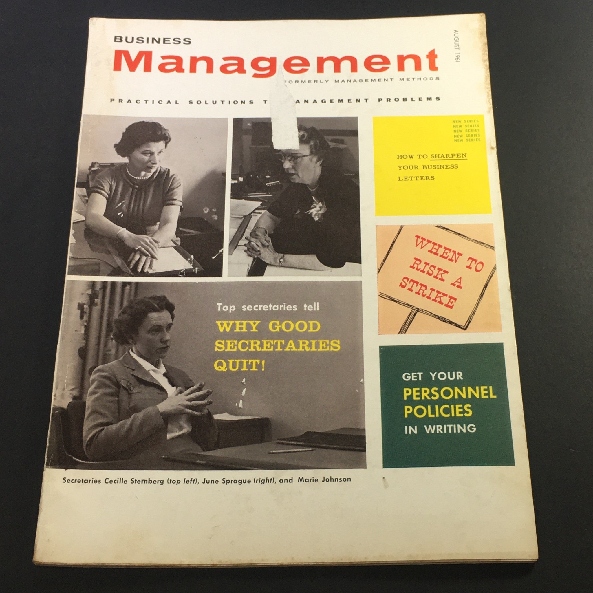 VTG Business Management Magazine August 1961 - Secretary Cecille Sternberg