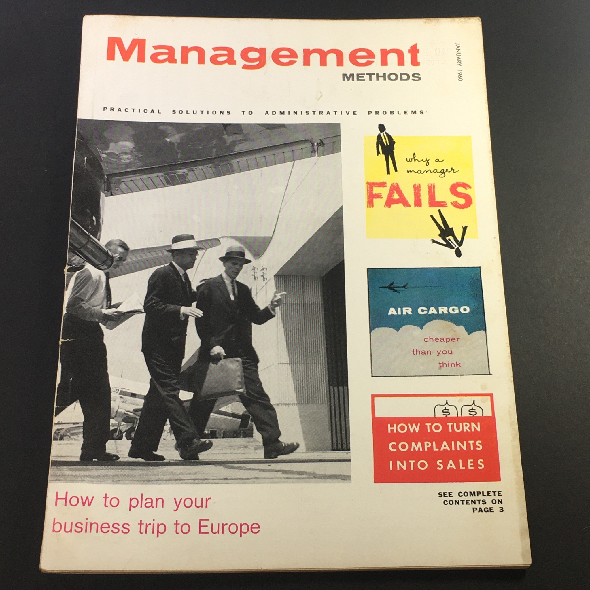 VTG Business Management Magazine January 1960 - Business Trip to Europe Plan