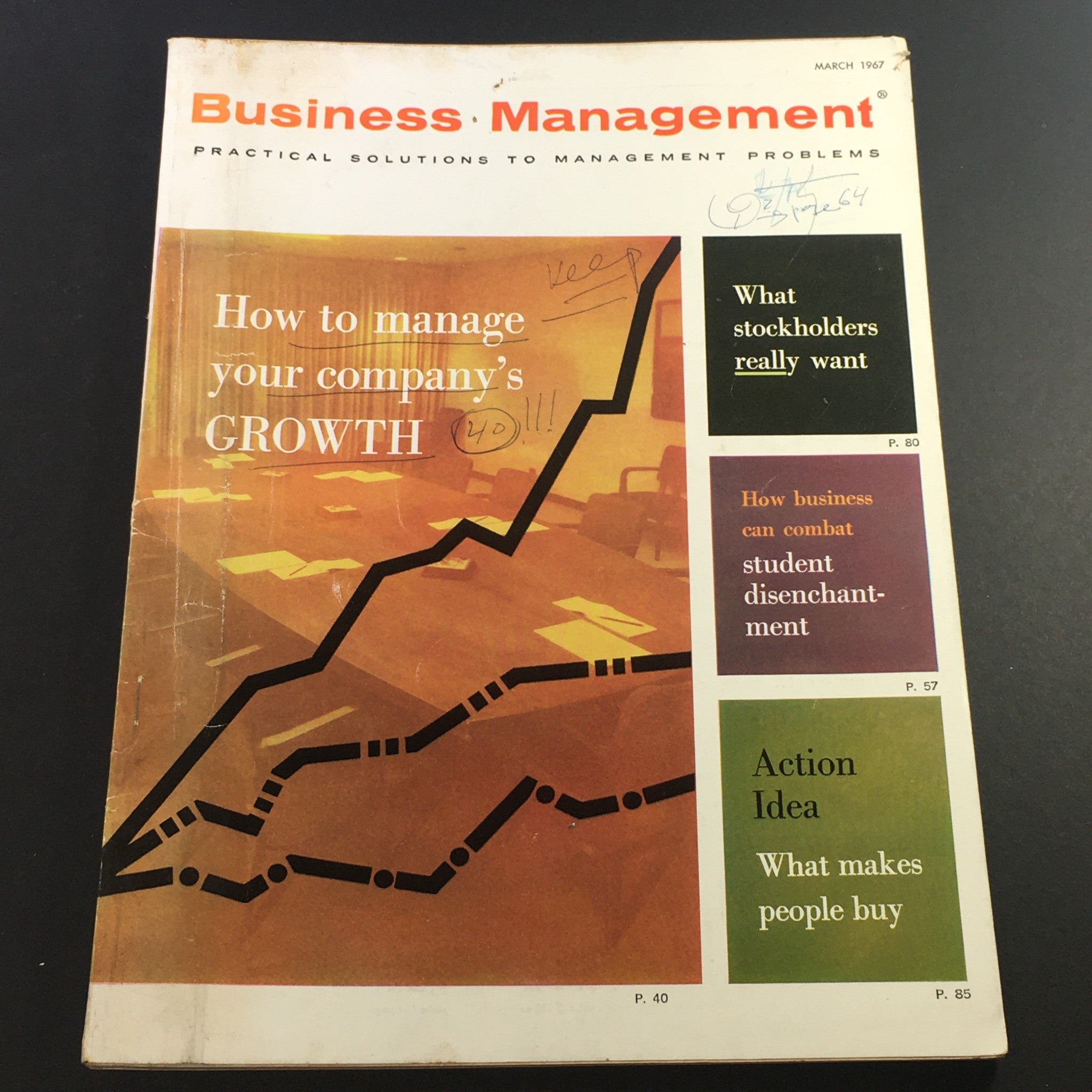 VTG Business Management Magazine March 1967 - Manage Your Company's Growth