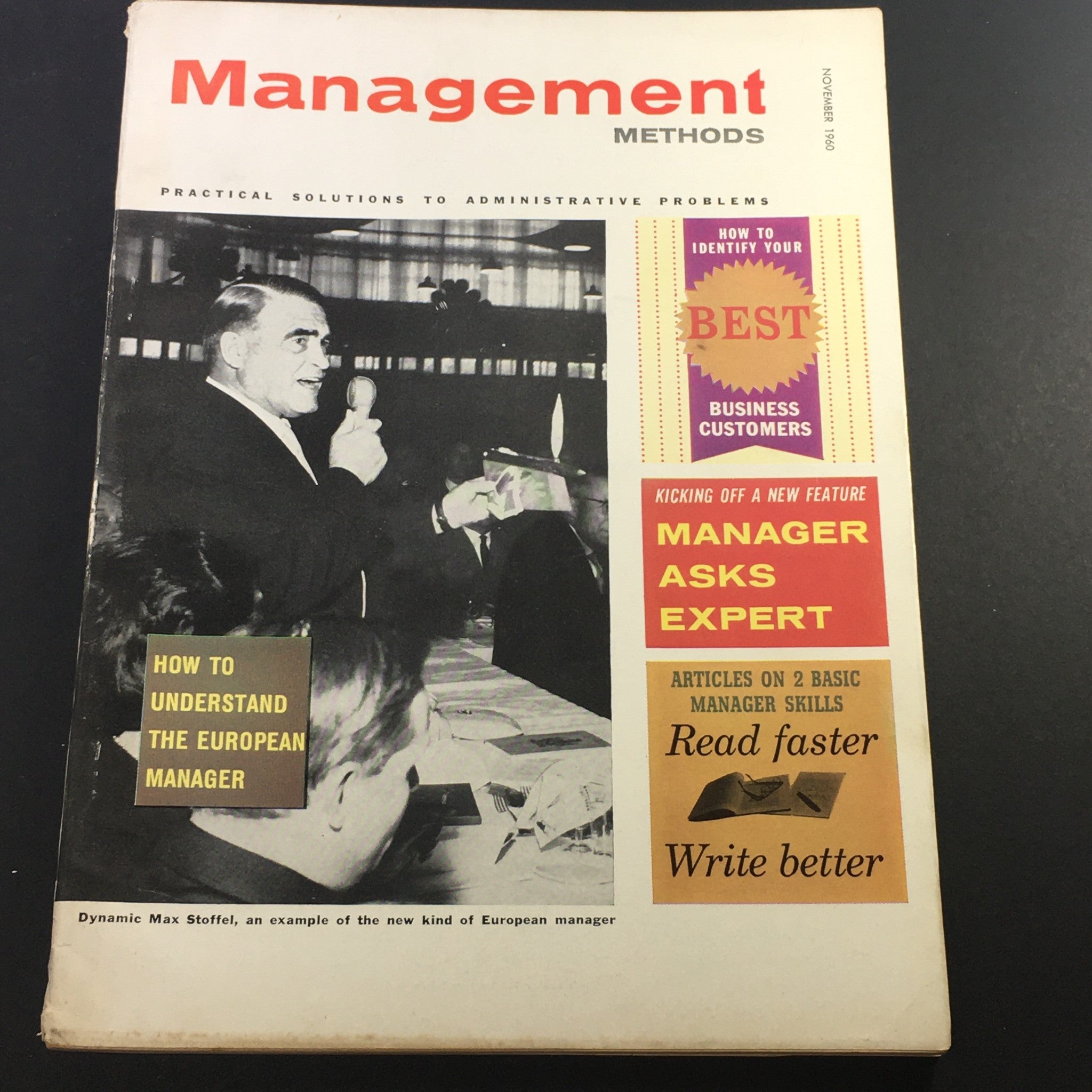 VTG Business Management Magazine November 1960 - Dynamic Manager Max Stoffel