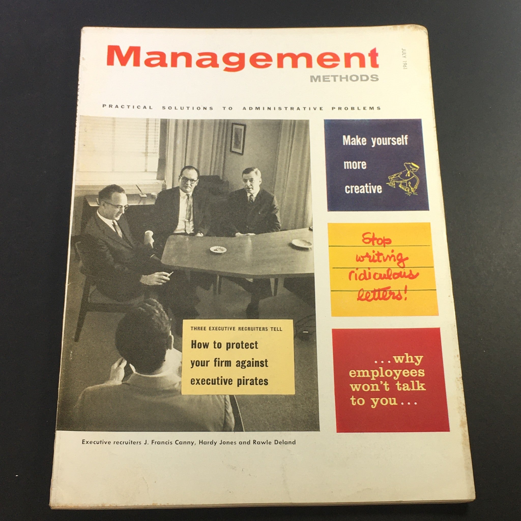 VTG Business Management Magazine July 1961 - Executive Recruiter J Francis Canny