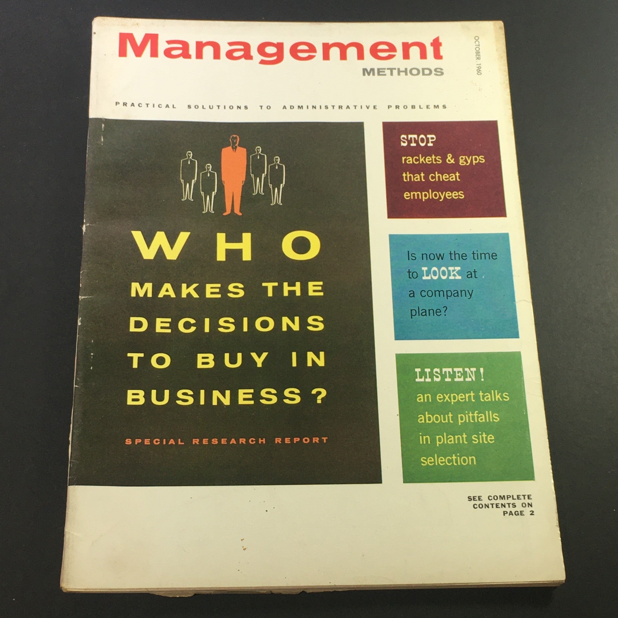 VTG Business Management Magazine October 1960 - Decisions To Buy in Business