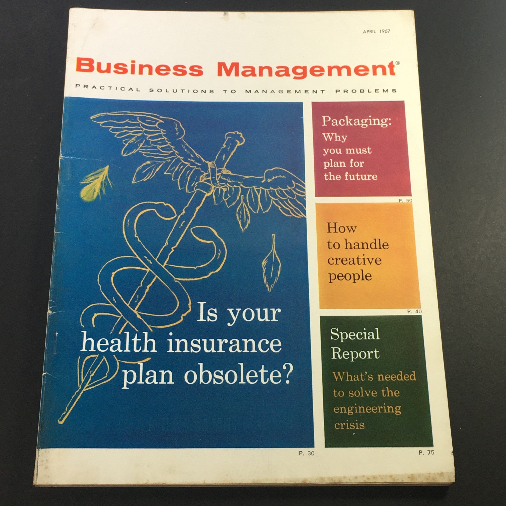 VTG Business Management Magazine April 1967 - Health Insurance Plan Obsolete