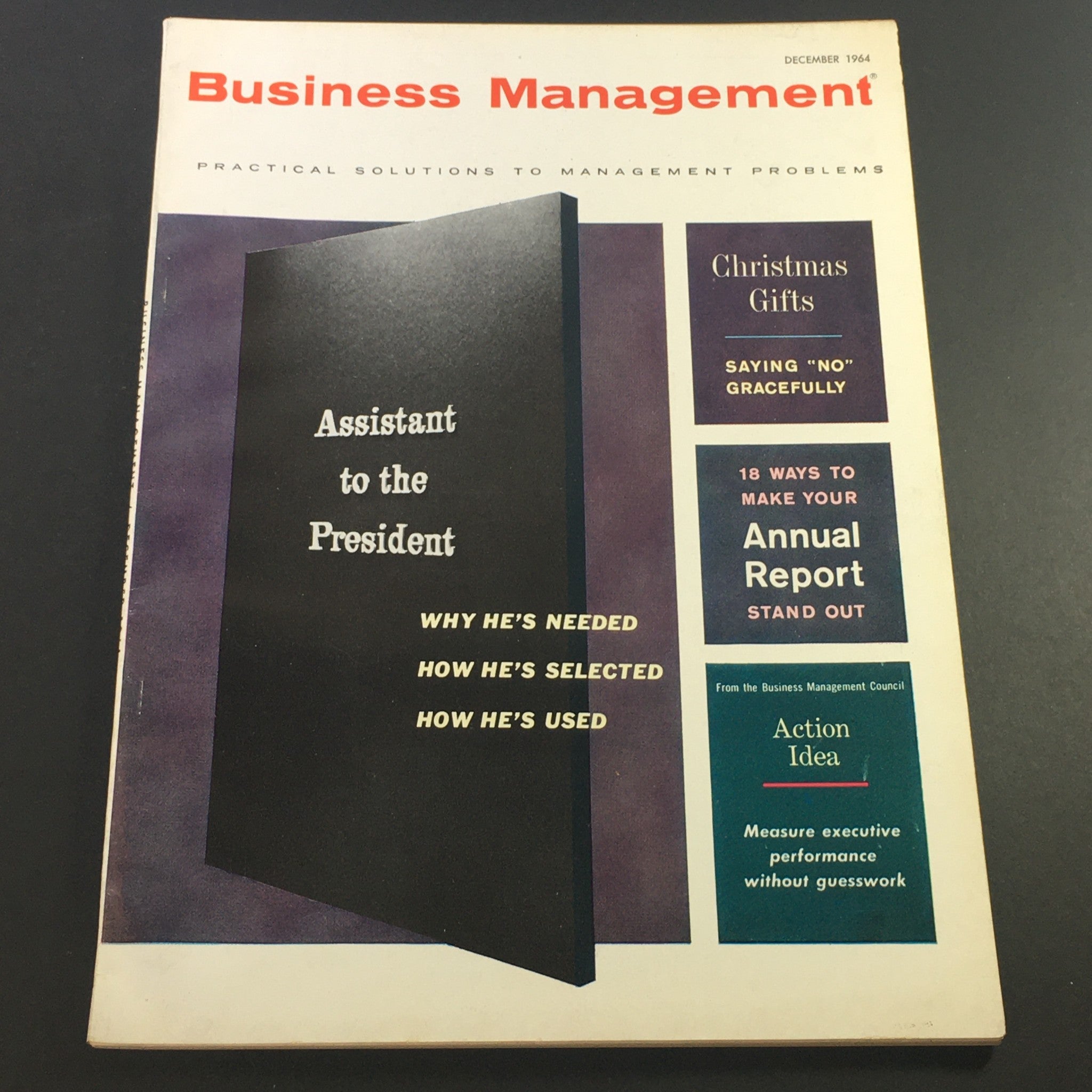 VTG Business Management Magazine December 1964 - Assistant To The President