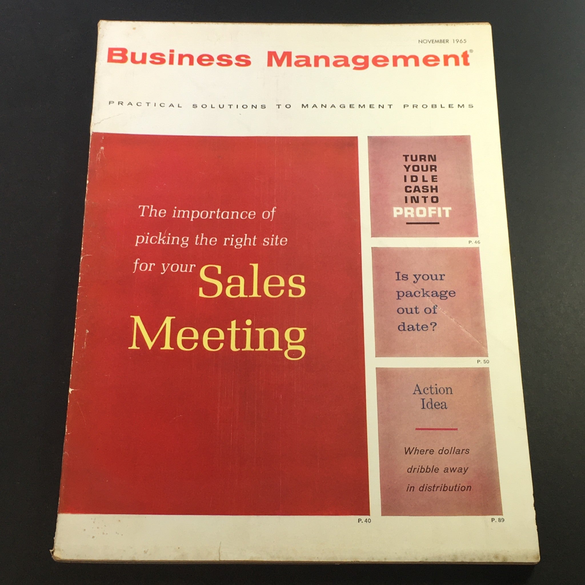 VTG Business Management Magazine November 1965 - Turn Your Idle Cash Into Profit