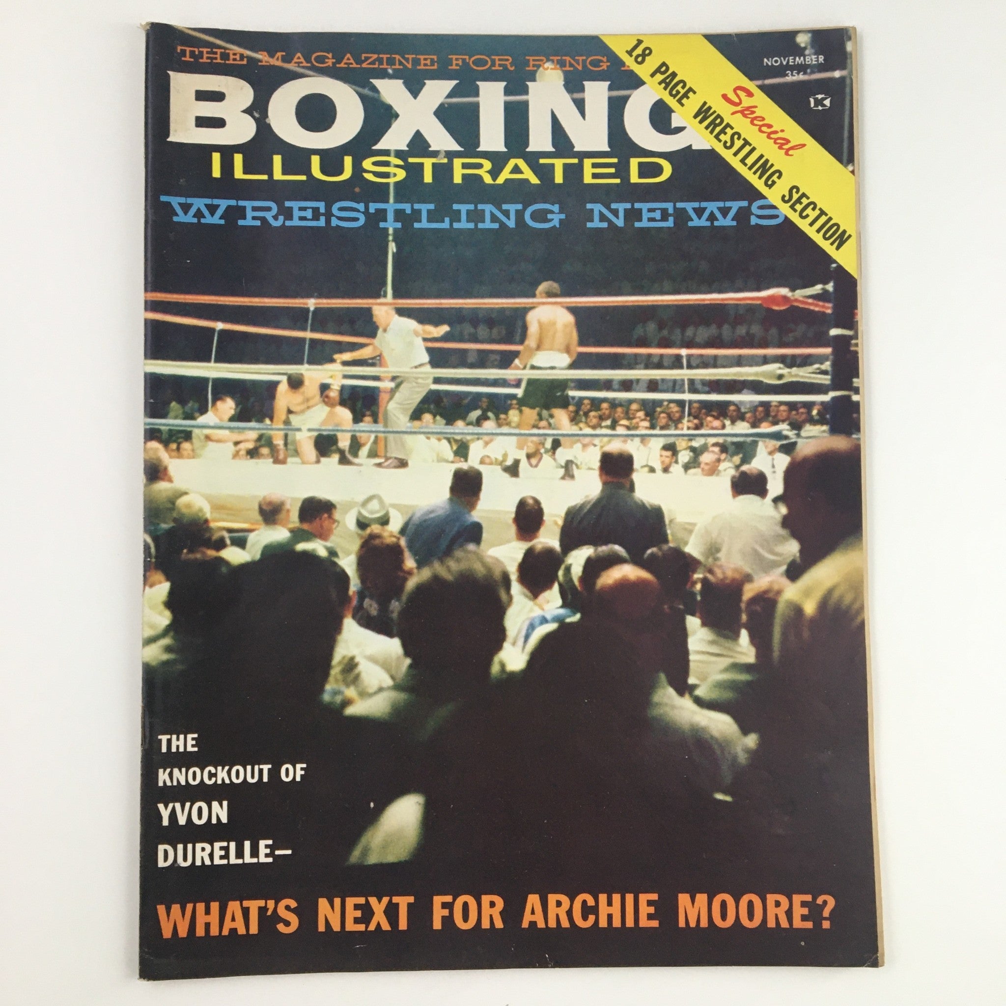 Boxing Illustrated Magazine November 1959 Yvon Durelle & Archie Moore No Label