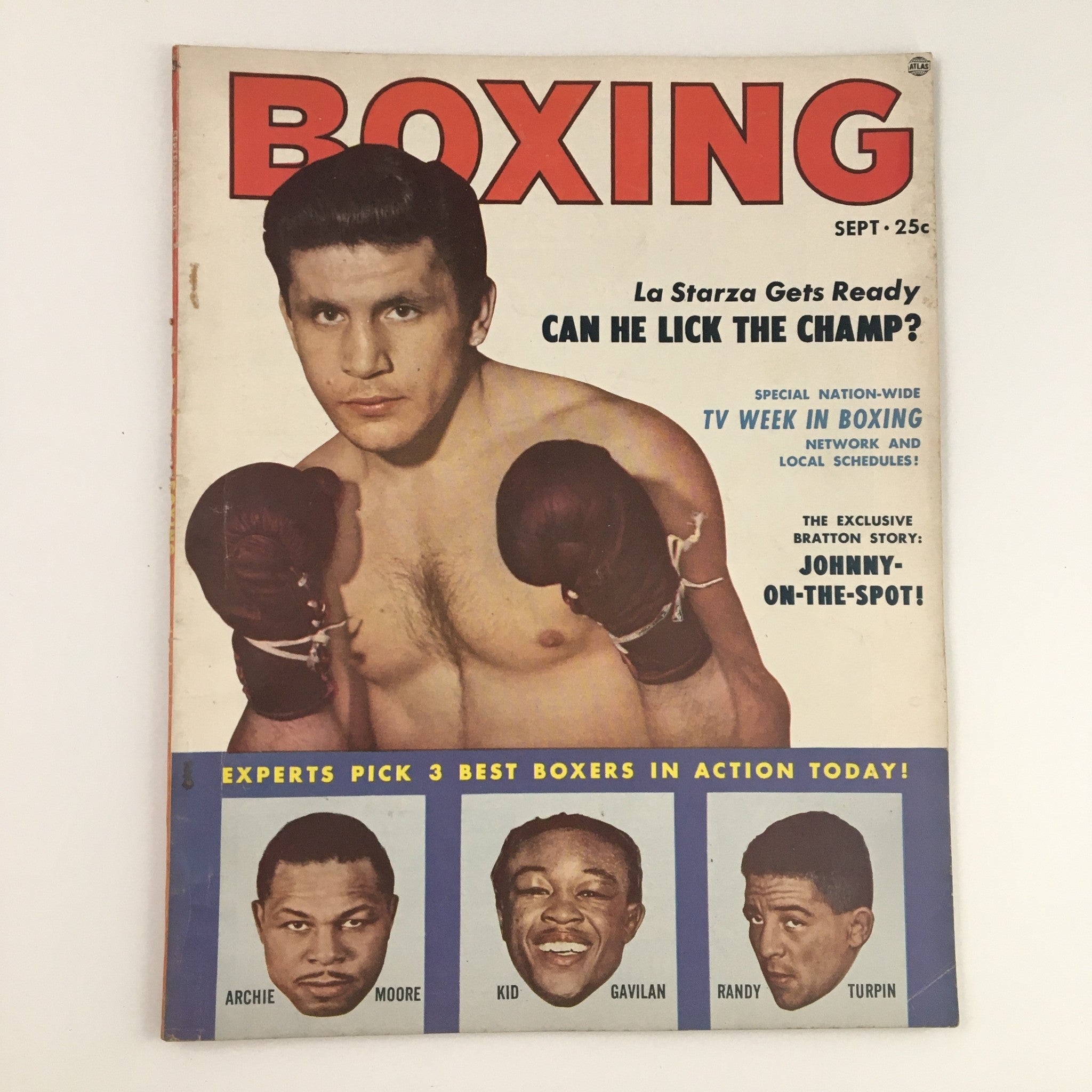 Boxing Magazine September 1953 Johnny Bratton & Archie Moore No Label