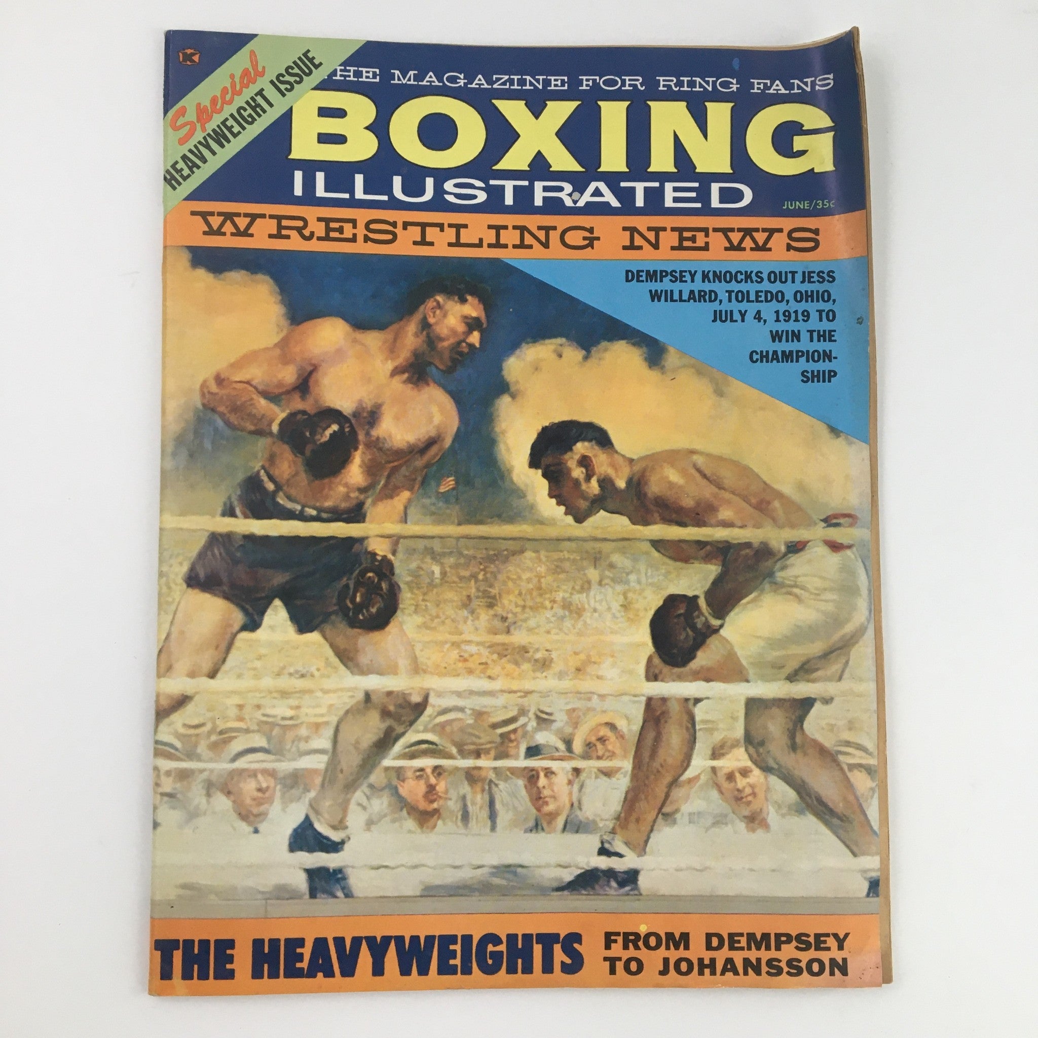 Boxing Illustrated Magazine June 1960 Jack Dempsey & Ingemar Johansson, No Label