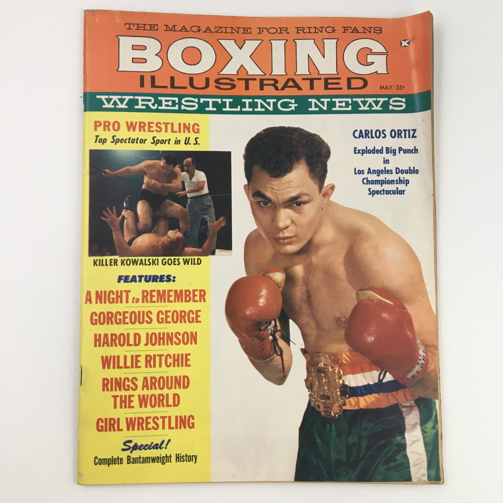 Boxing Illustrated Magazine May 1960 Carlos Ortiz & Willie Ritchie No Label