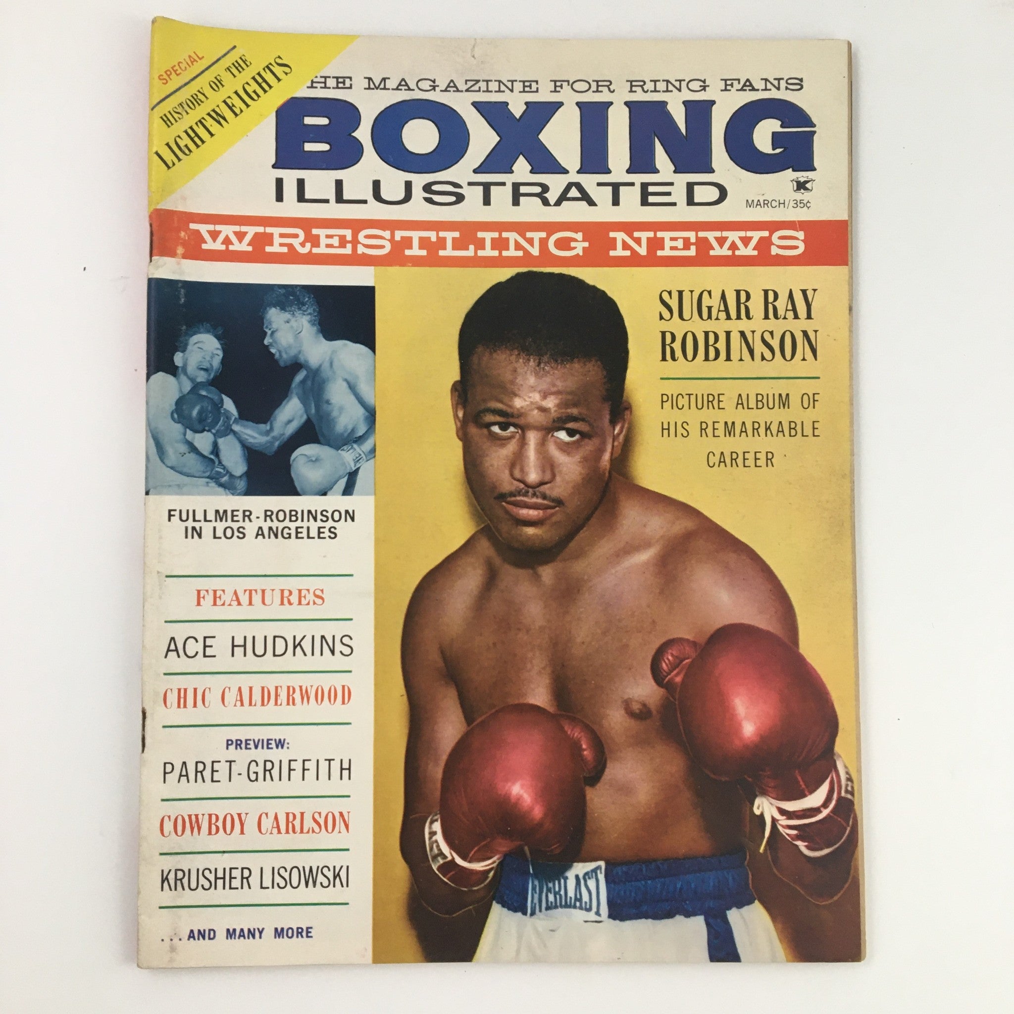 Boxing Illustrated Magazine March 1961 Sugary Ray Robinson's Album No Label