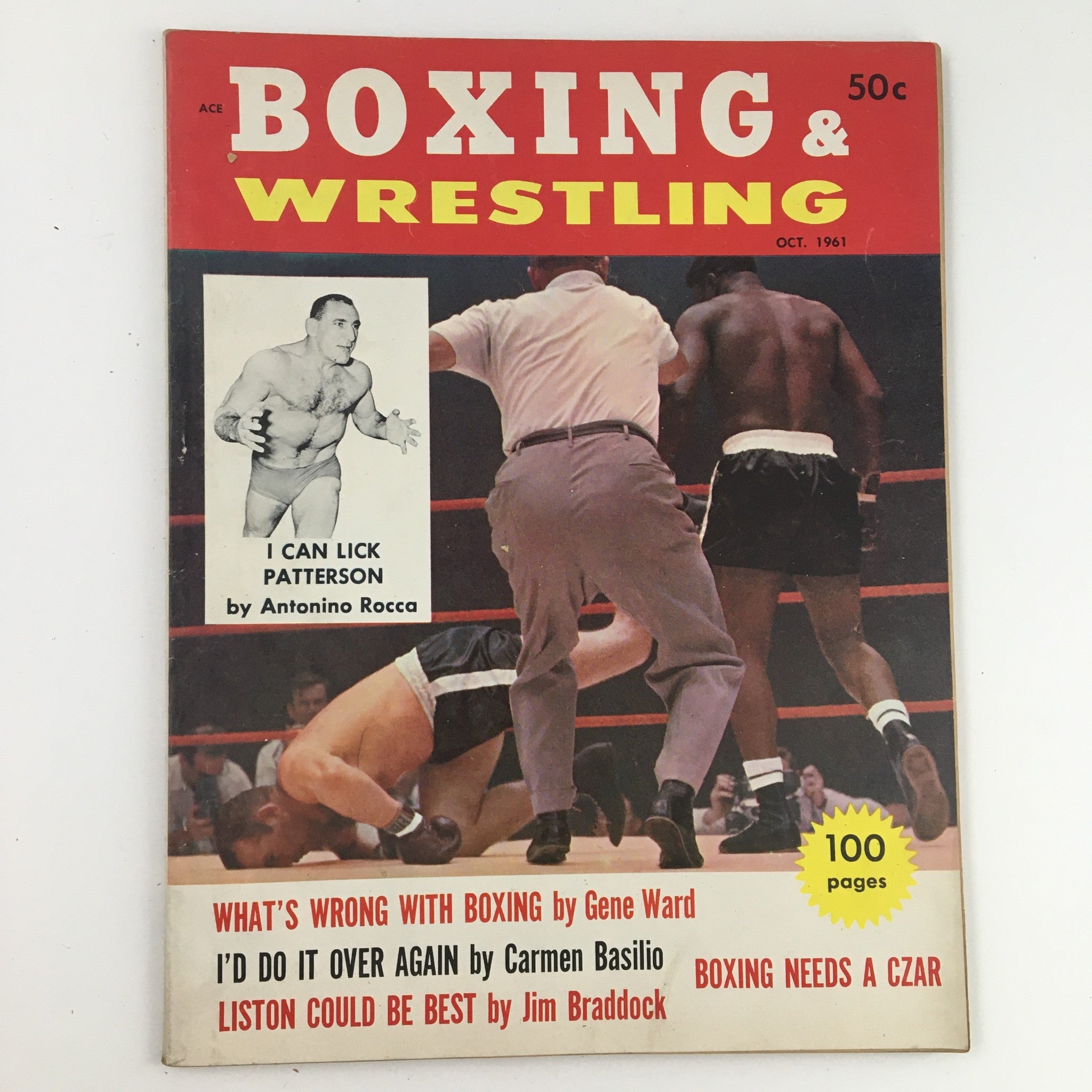 Boxing & Wrestling Magazine October 1961 Floyd Patterson & Johansson No Label