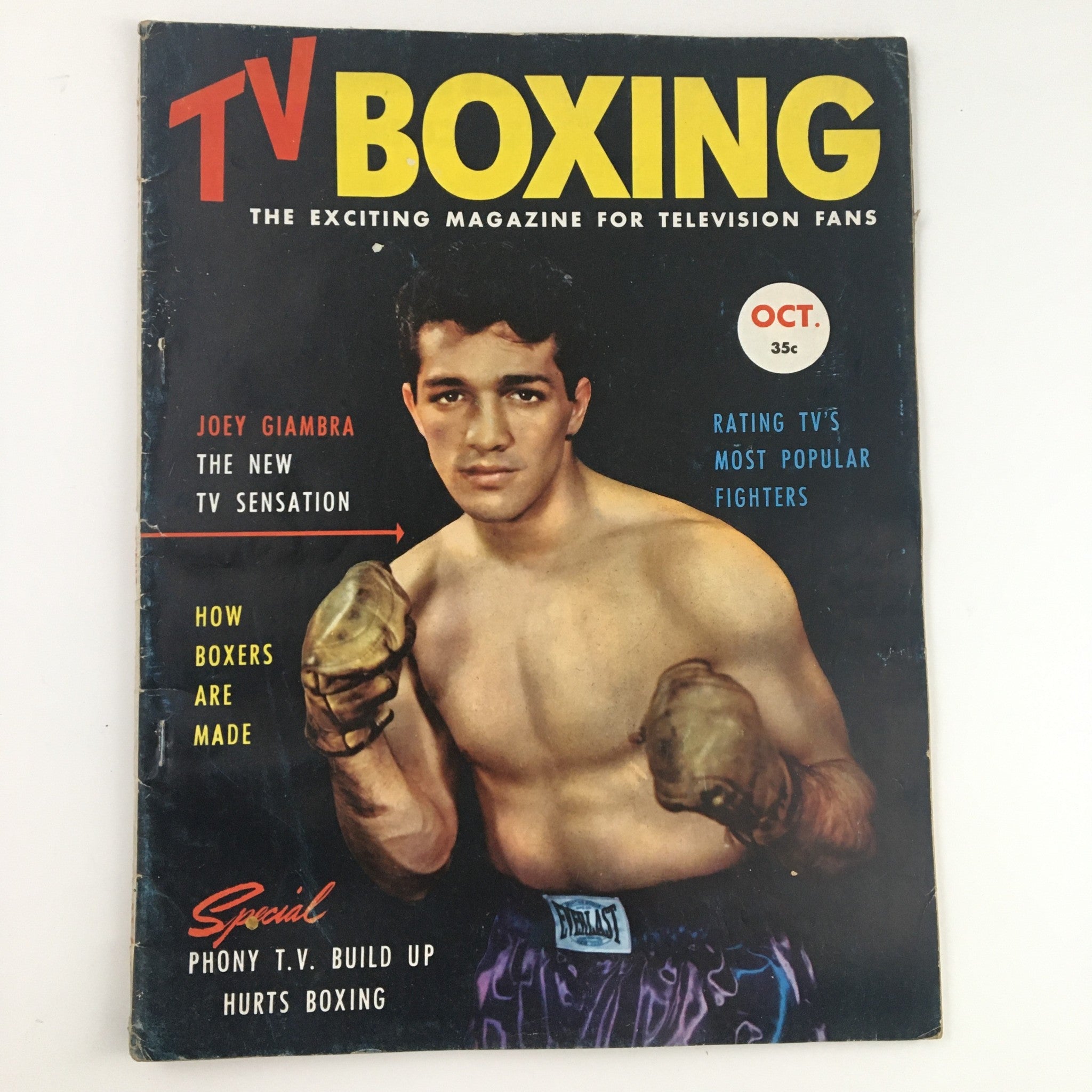 TV Boxing Magazine October 1953 Joey Giambra & Rocky Marciano Record No Label