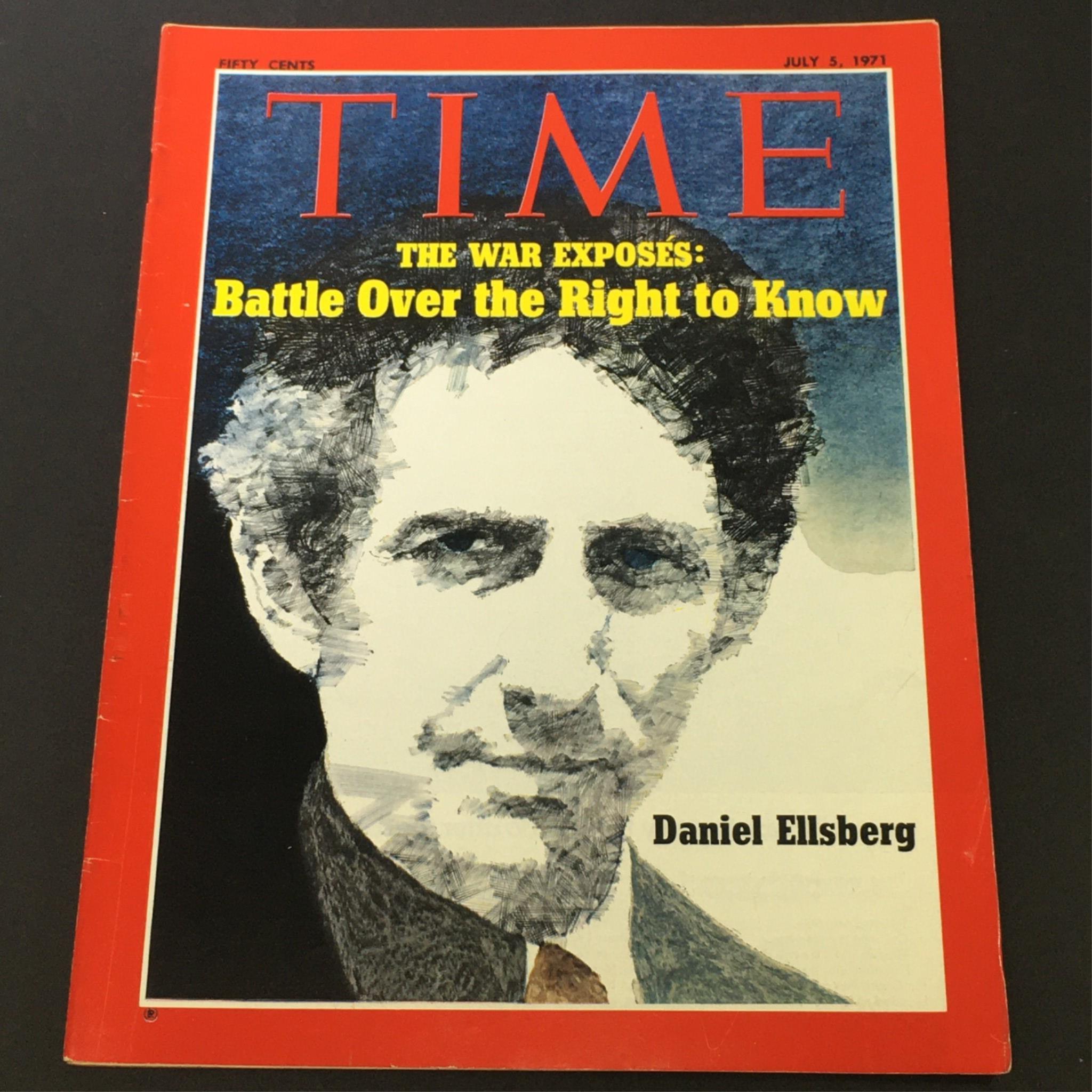 VTG Time Magazine July 5 1971 - Daniel Ellsberg /  The War Exposes / Newsstand