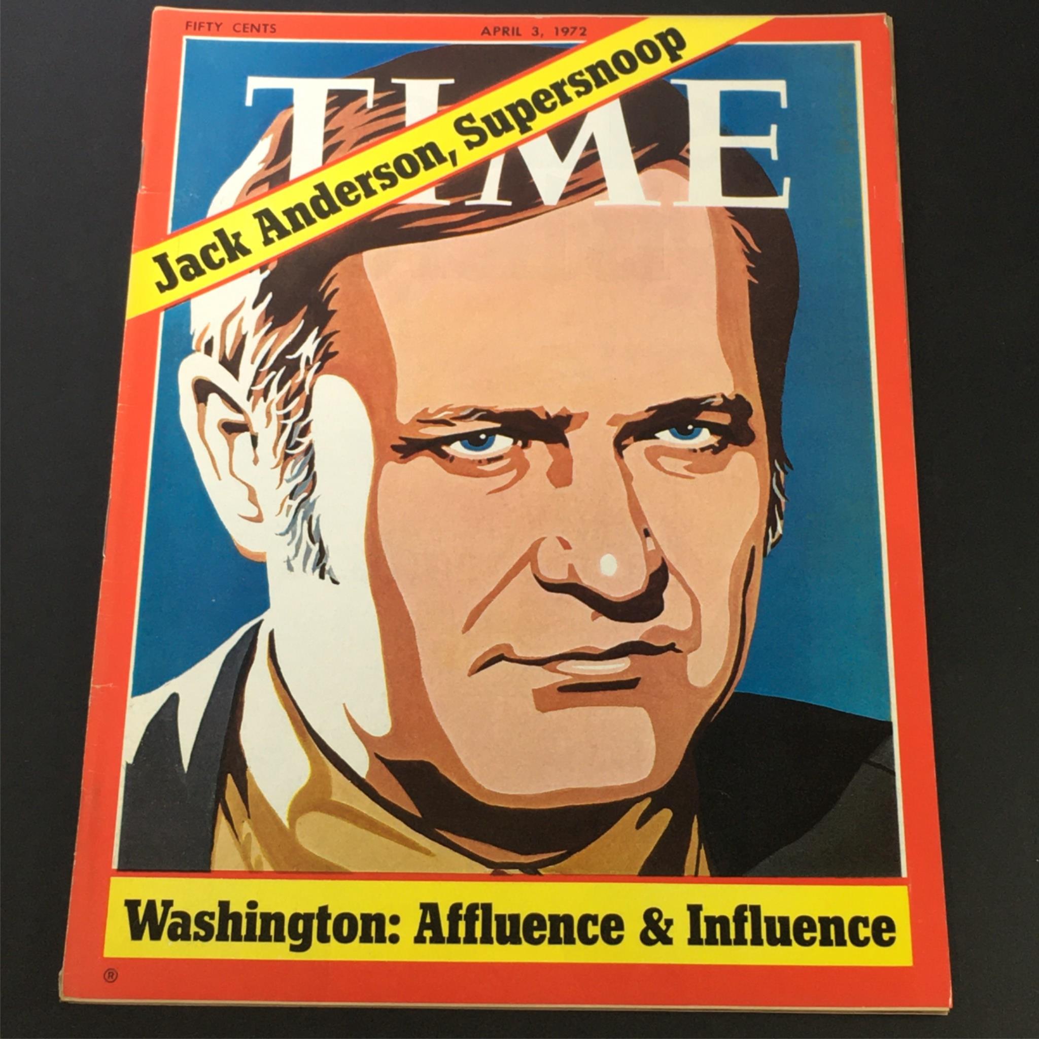 VTG Time Magazine April 3 1972 - Jack Anderson Supernoop / Newsstand