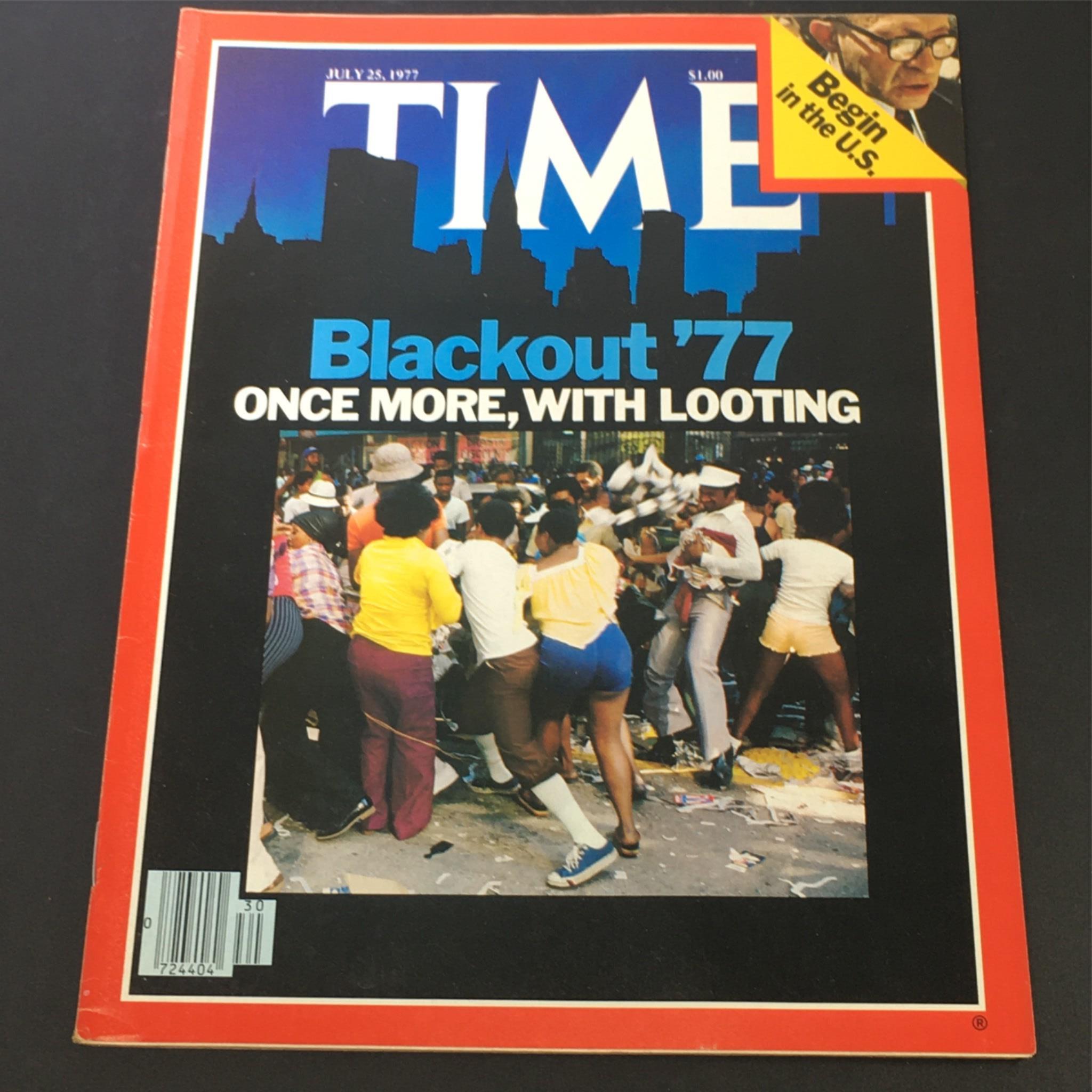 VTG Time Magazine July 25 1977 - Blackout 1977 Once More w/Looting / Newsstand