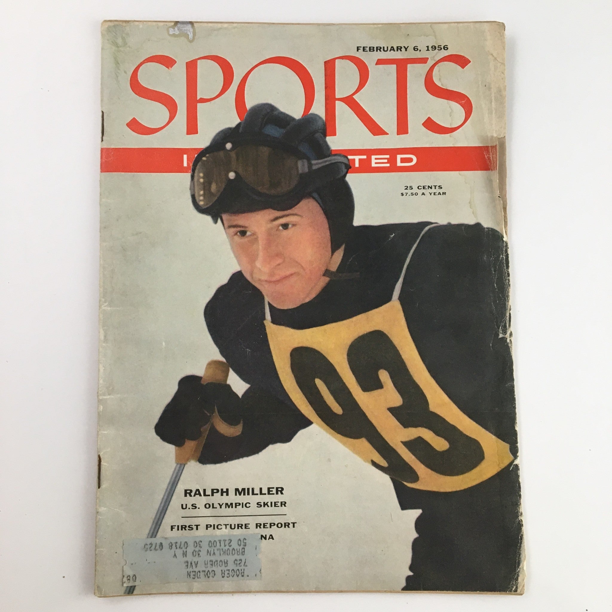 Sports Illustrated Magazine February 6 1956 U.S. Olympic Skier Ralph Miller