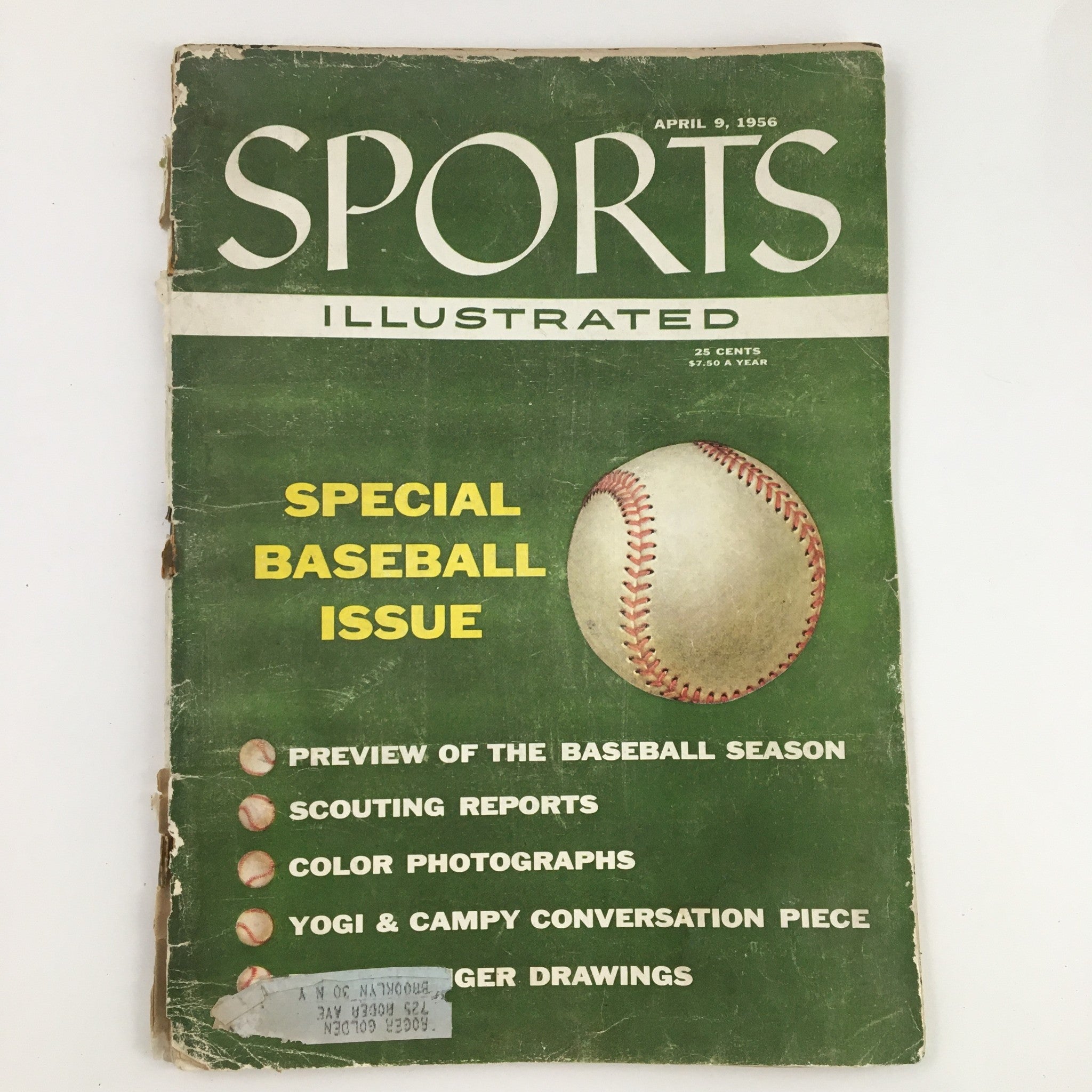 Sports Illustrated Magazine April 9 1956 Preview of the Baseball Season