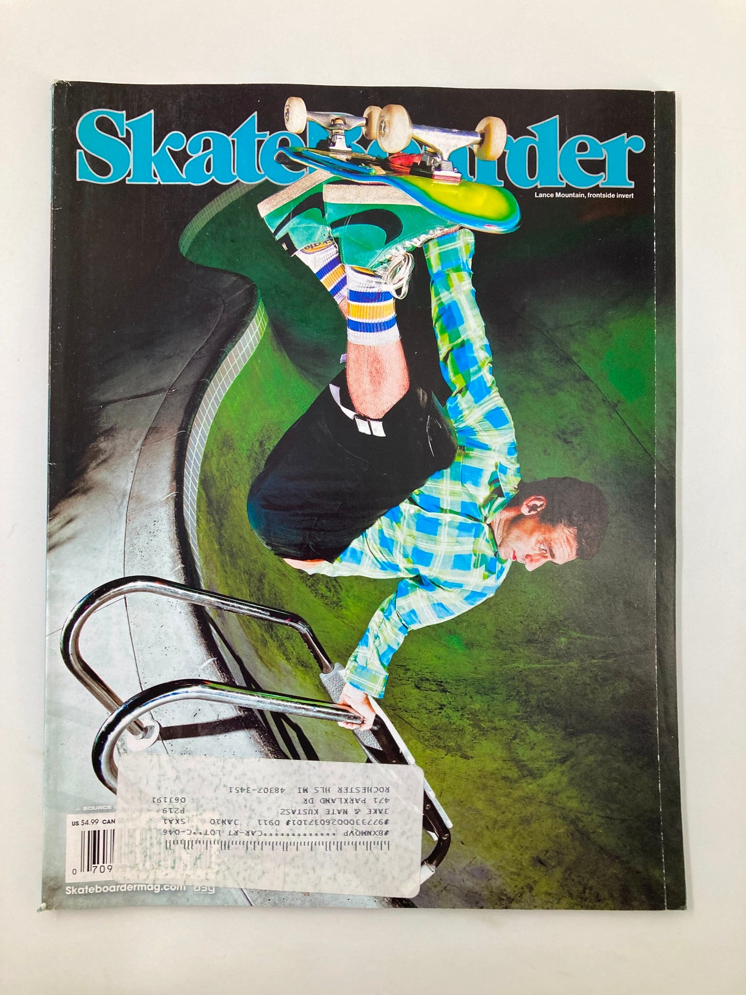 Skateboarder Magazine November 2009 Vol 19 #3 Lance Mountain Frontside Invert