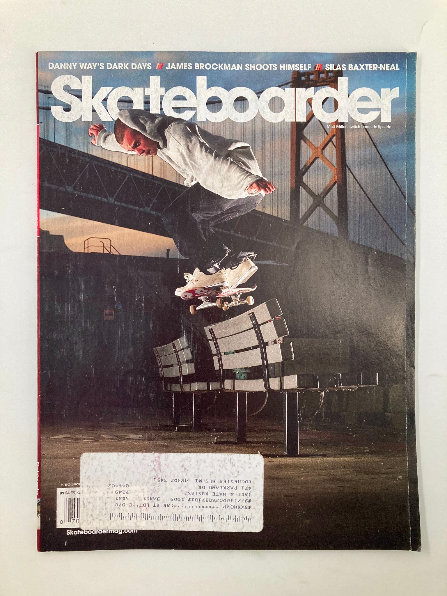 Skateboarder Magazine June 2010 Vol 19 #10 Dustin Dollin Gap to Lipslide