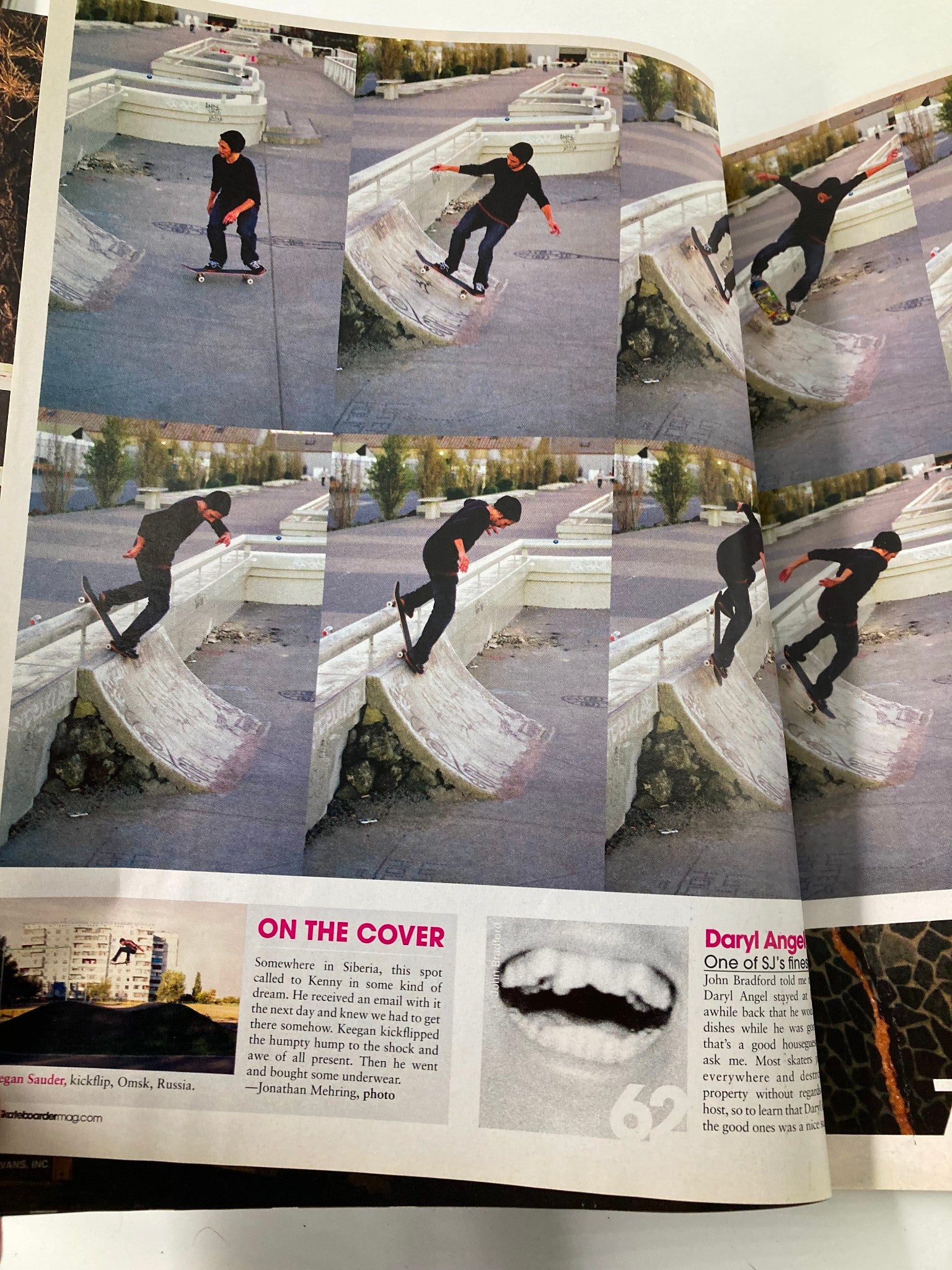 Skateboarder Magazine April 2008 Vol 17 #8 Keegan Sander Kickflip at Omsk Russia