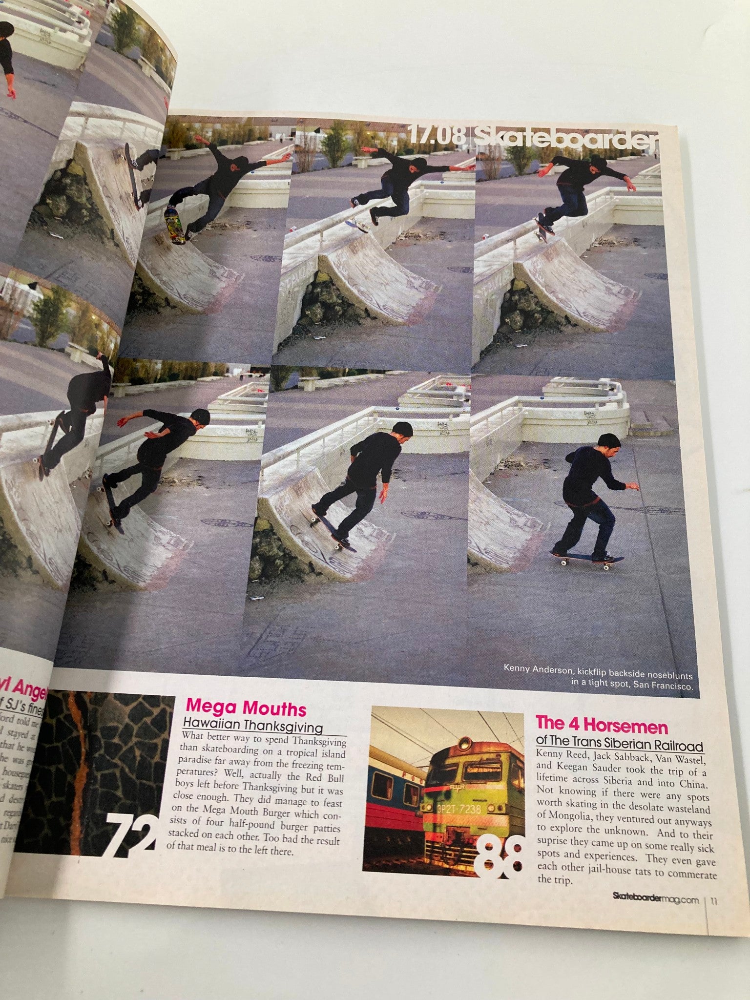 Skateboarder Magazine April 2008 Vol 17 #8 Keegan Sander Kickflip at Omsk Russia