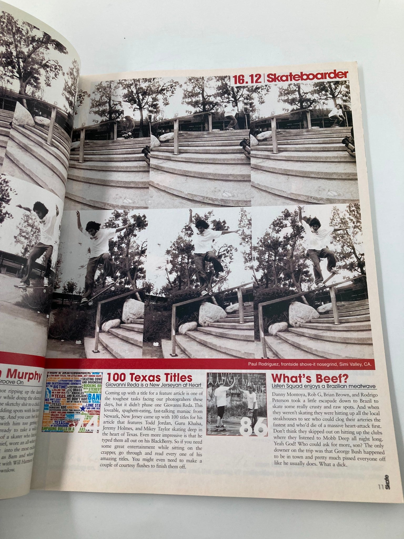 Skateboarder Magazine August 2007 Vol 16 #12 Justin Figueroa Frontside Feeble