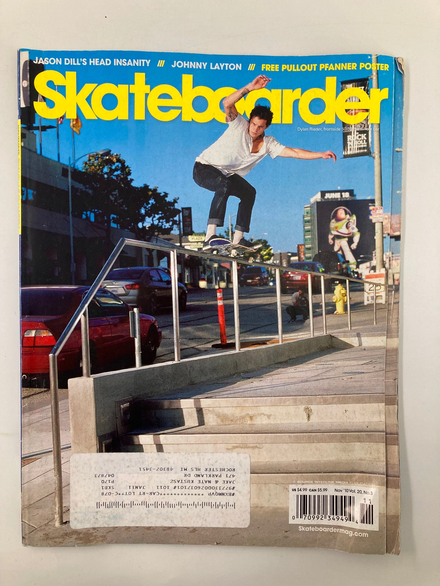 Skateboarder Magazine November 2010 Vol. 20 #3 Jason Dill's Head Insanity