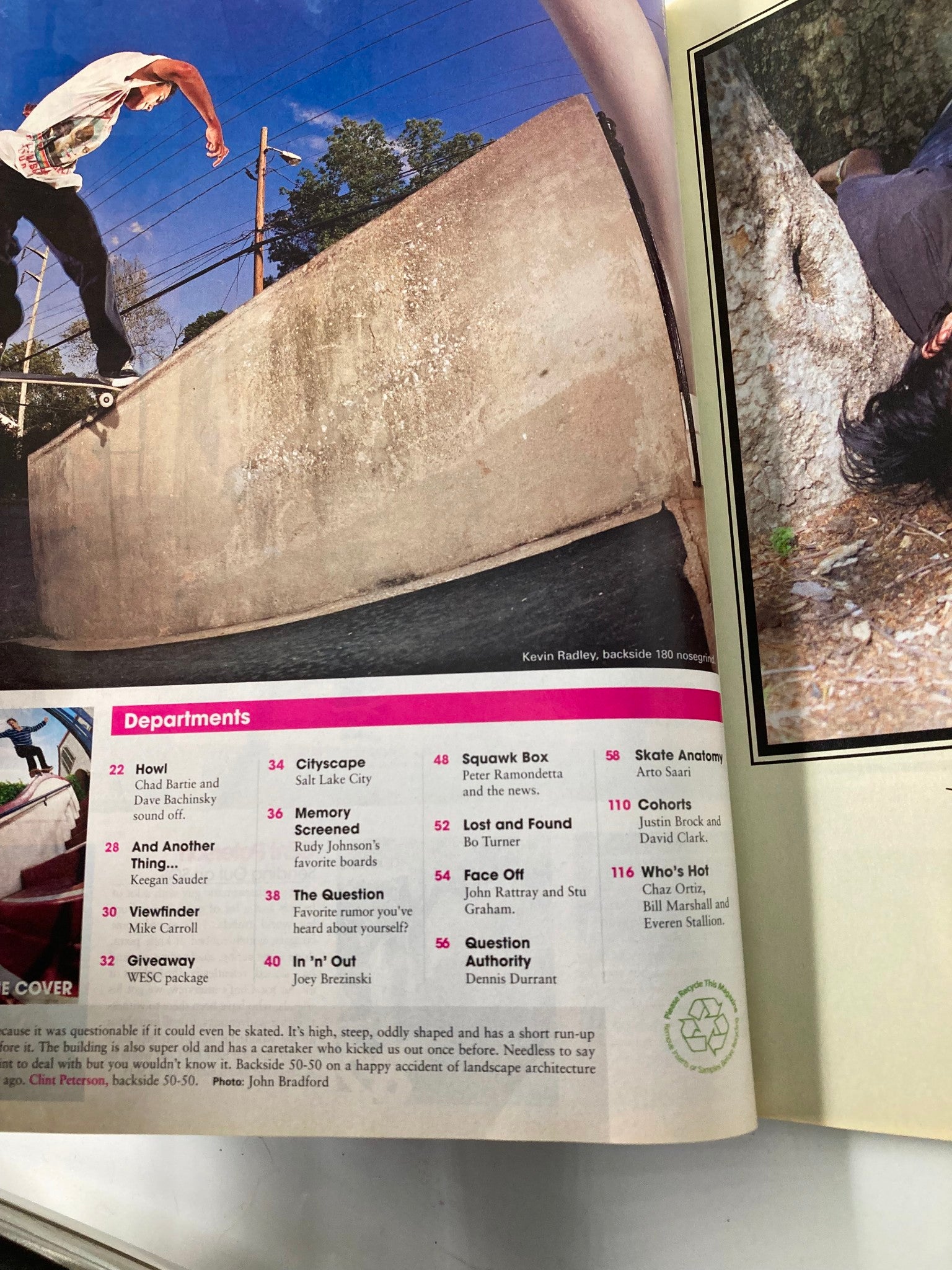 Skateboarder Magazine October 2008 Vol 18 #2 Clint Peterson Backside 50 - 50