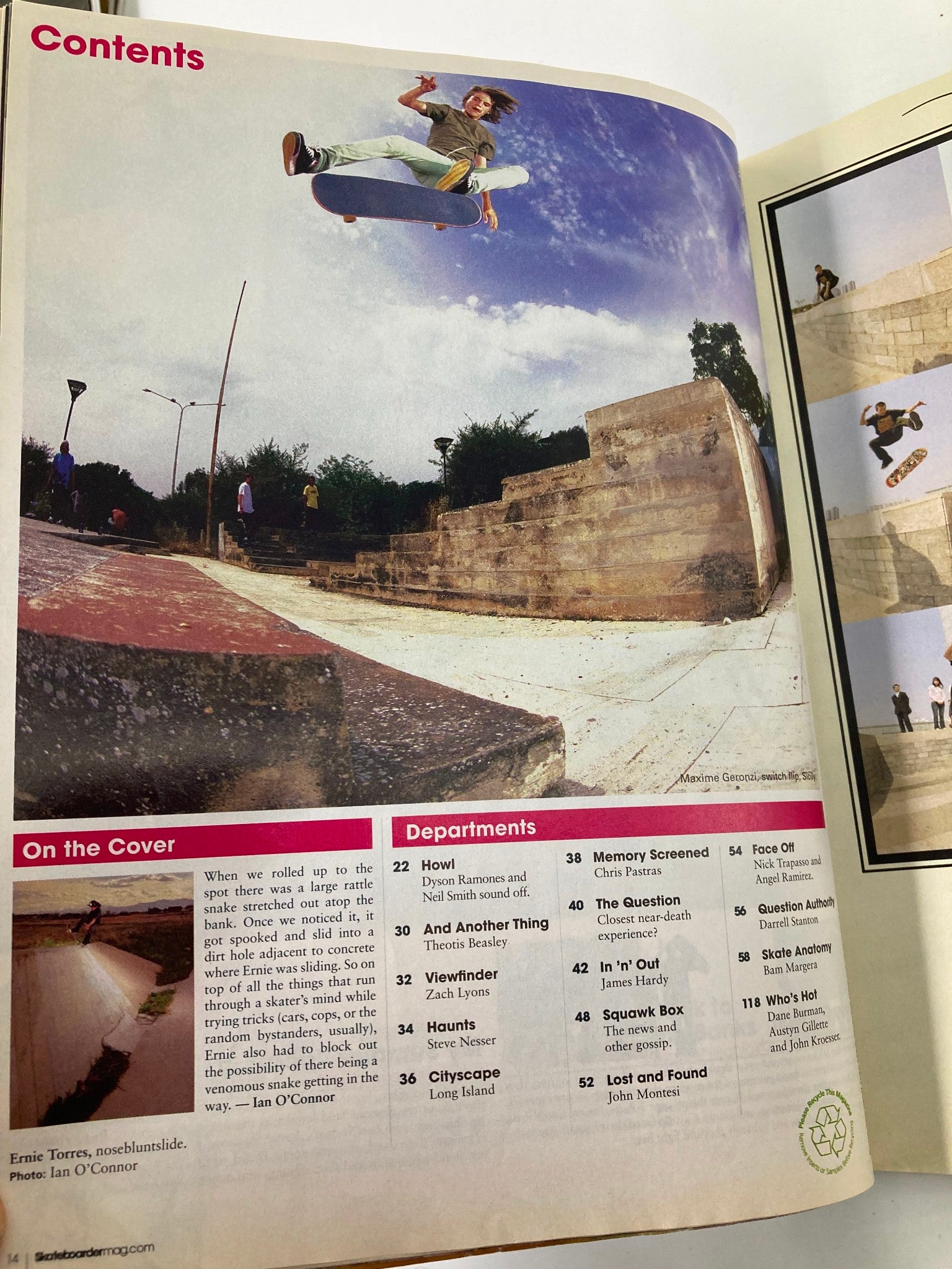 Skateboarder Magazine December 2008 Vol 18 #4 Ernie Torres Nosebluntslide