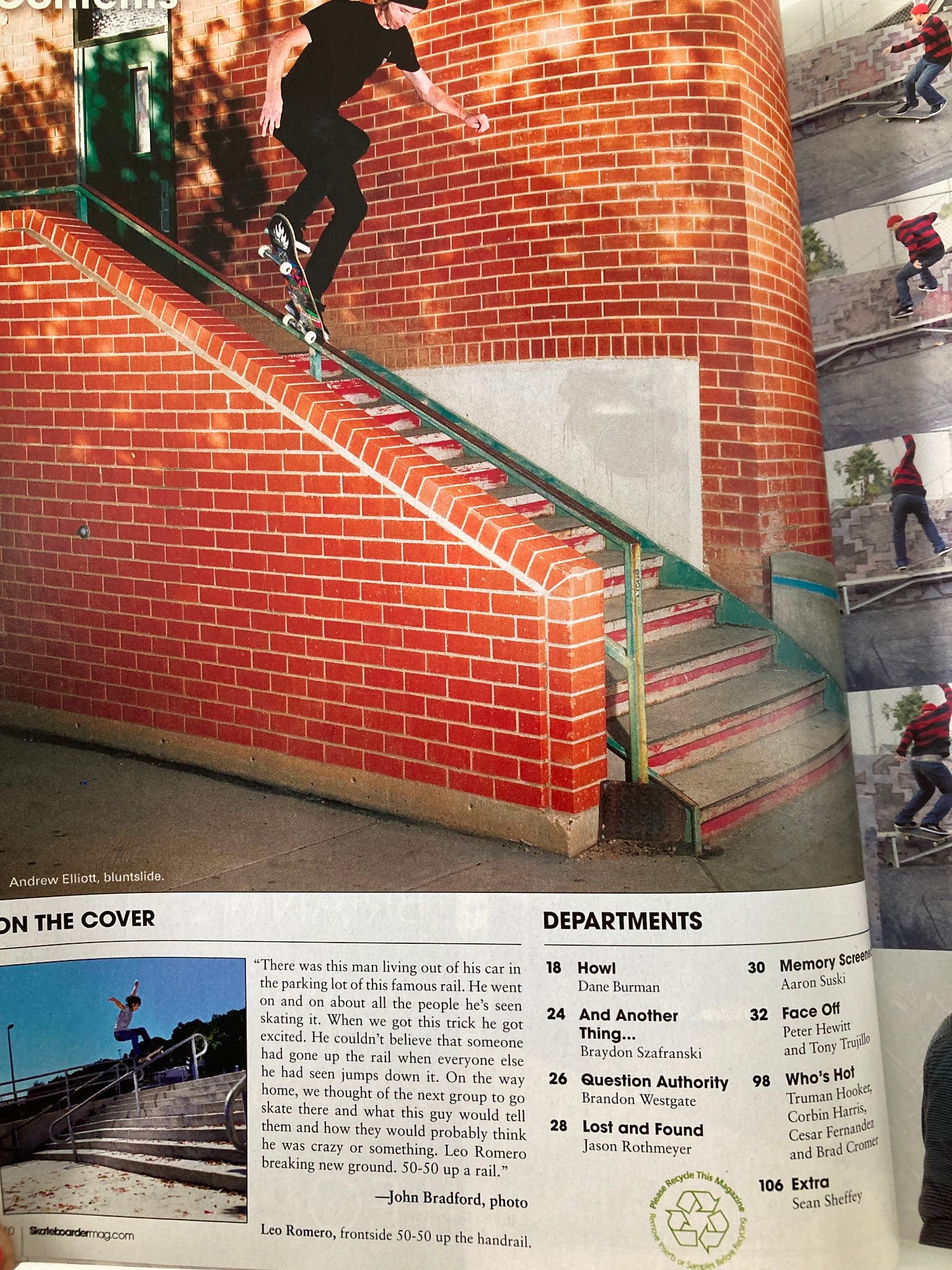 Skateboarder Magazine May 2009 Vol 18 #9 Leo Romero Frontside 50-50 Up The Rail