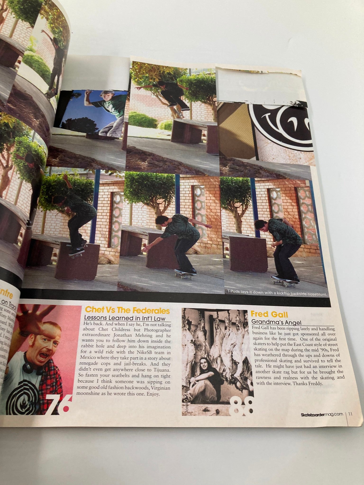 Skateboarder Magazine January 2008 Vol 17 #5 Fred Gall Frontside Air Into Bank