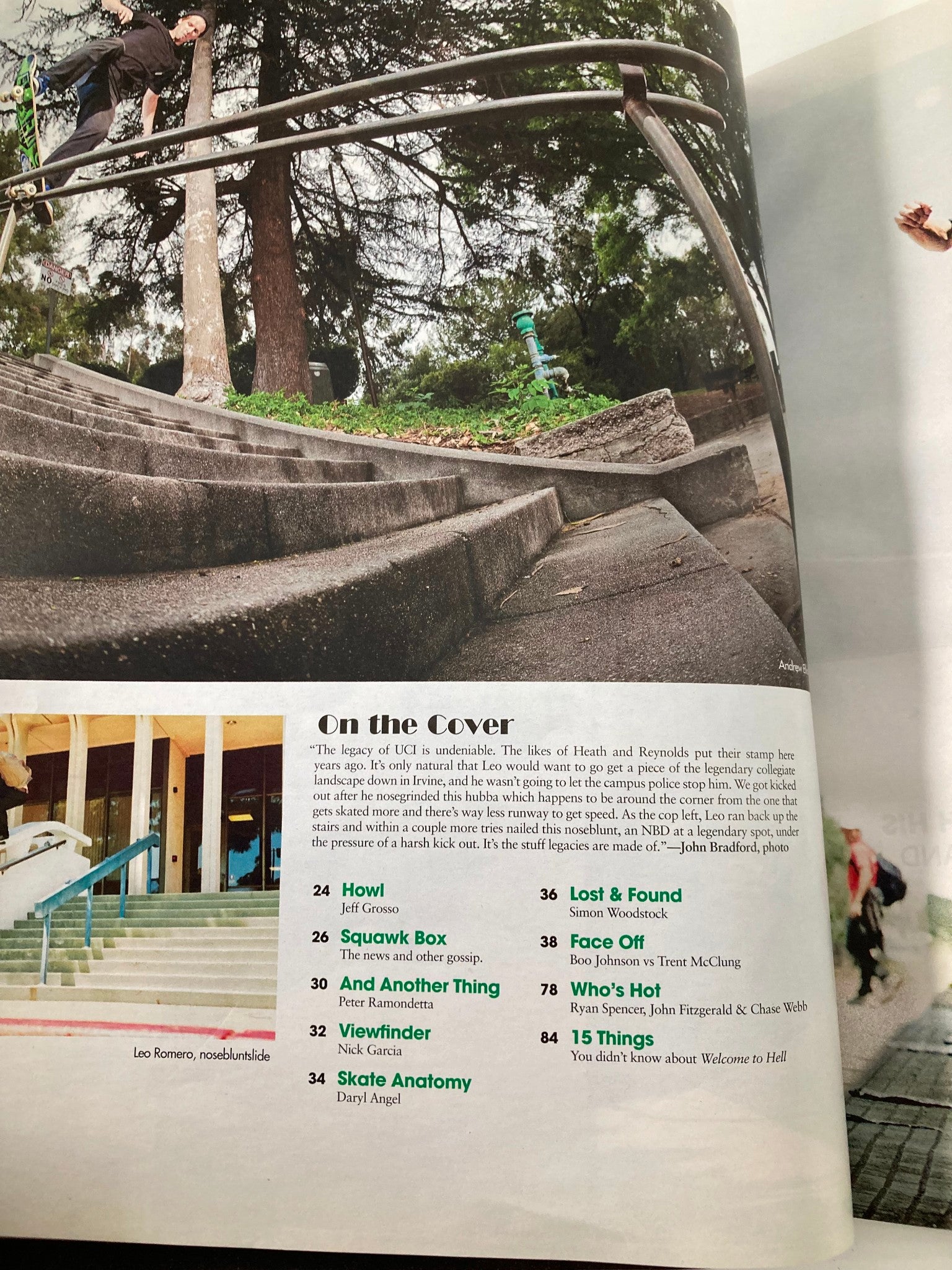 Skateboarder Magazine October 2012 Leo Romero Frontside Nosebluntslide