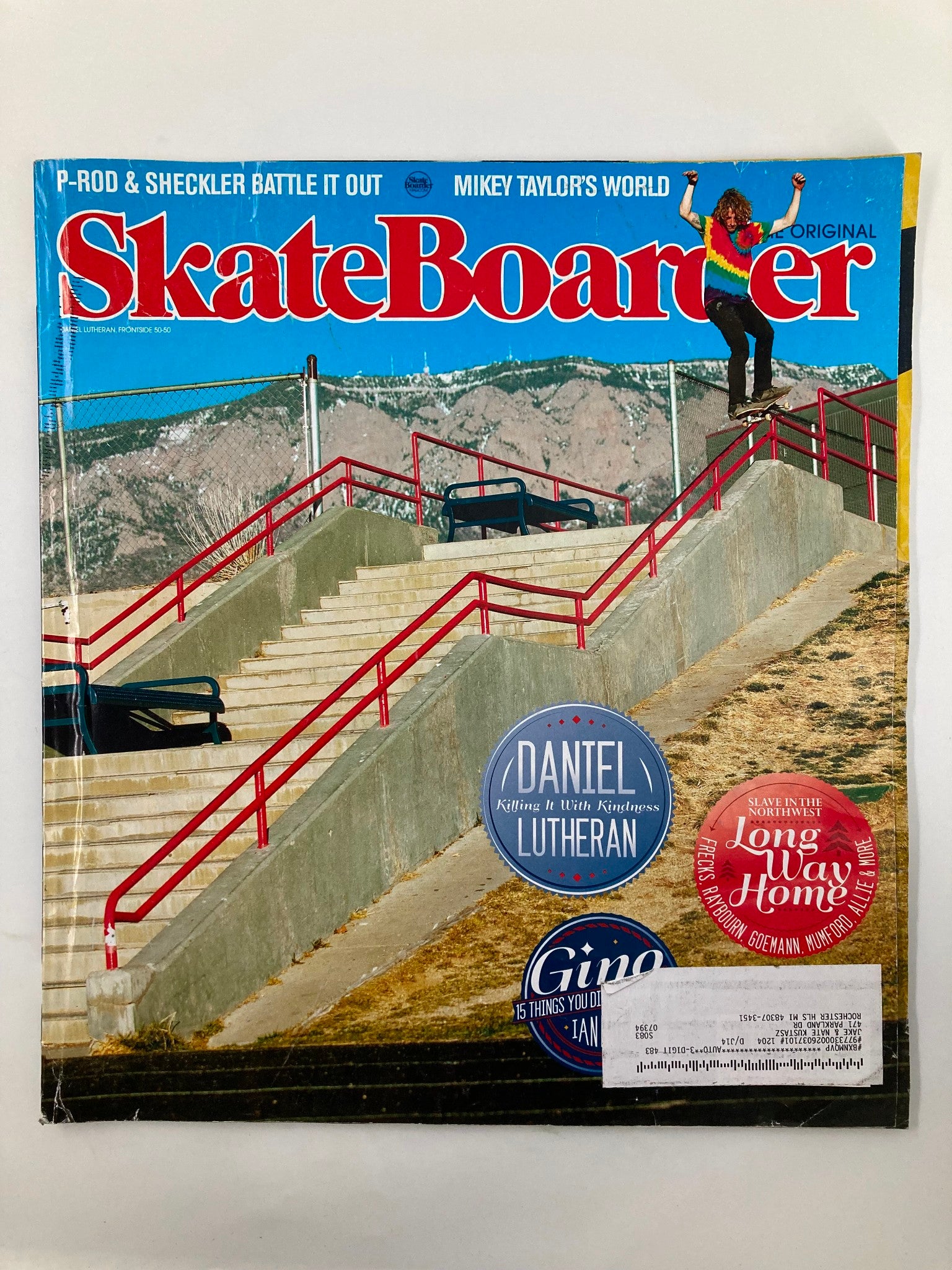 Skateboarder Magazine June July 2012 Daniel Lutheran Frontside 50-50