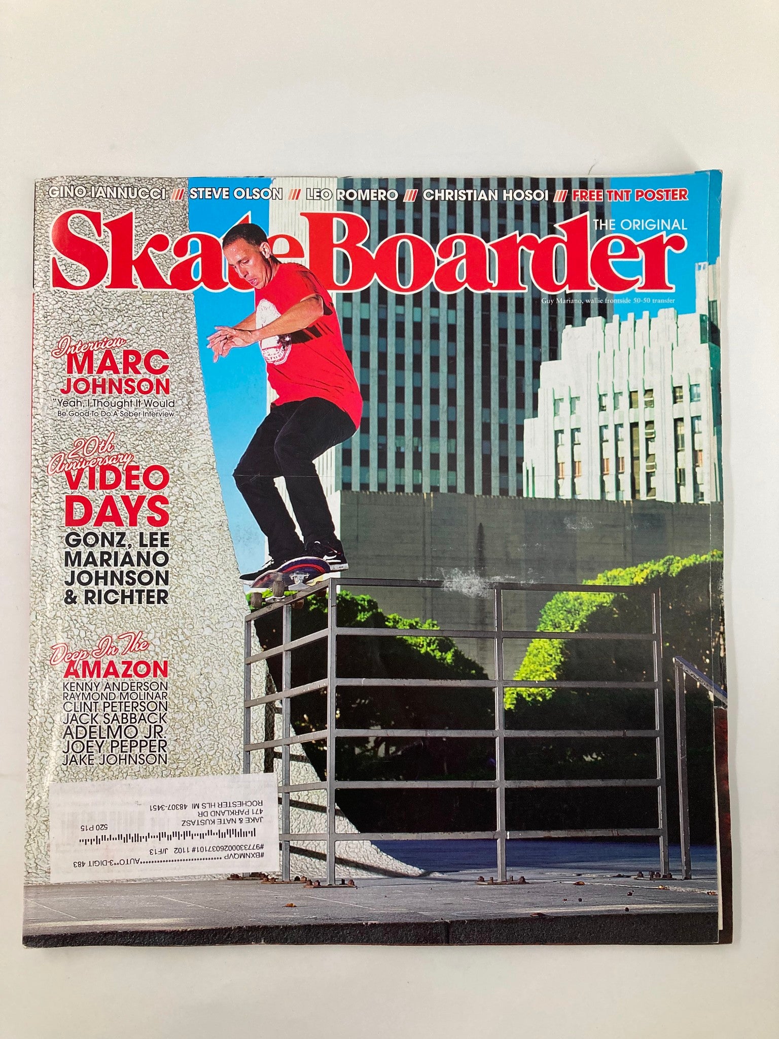 Skateboarder Magazine February 2011 Guy Mariano Wallie Frontside 50-50 Transfer