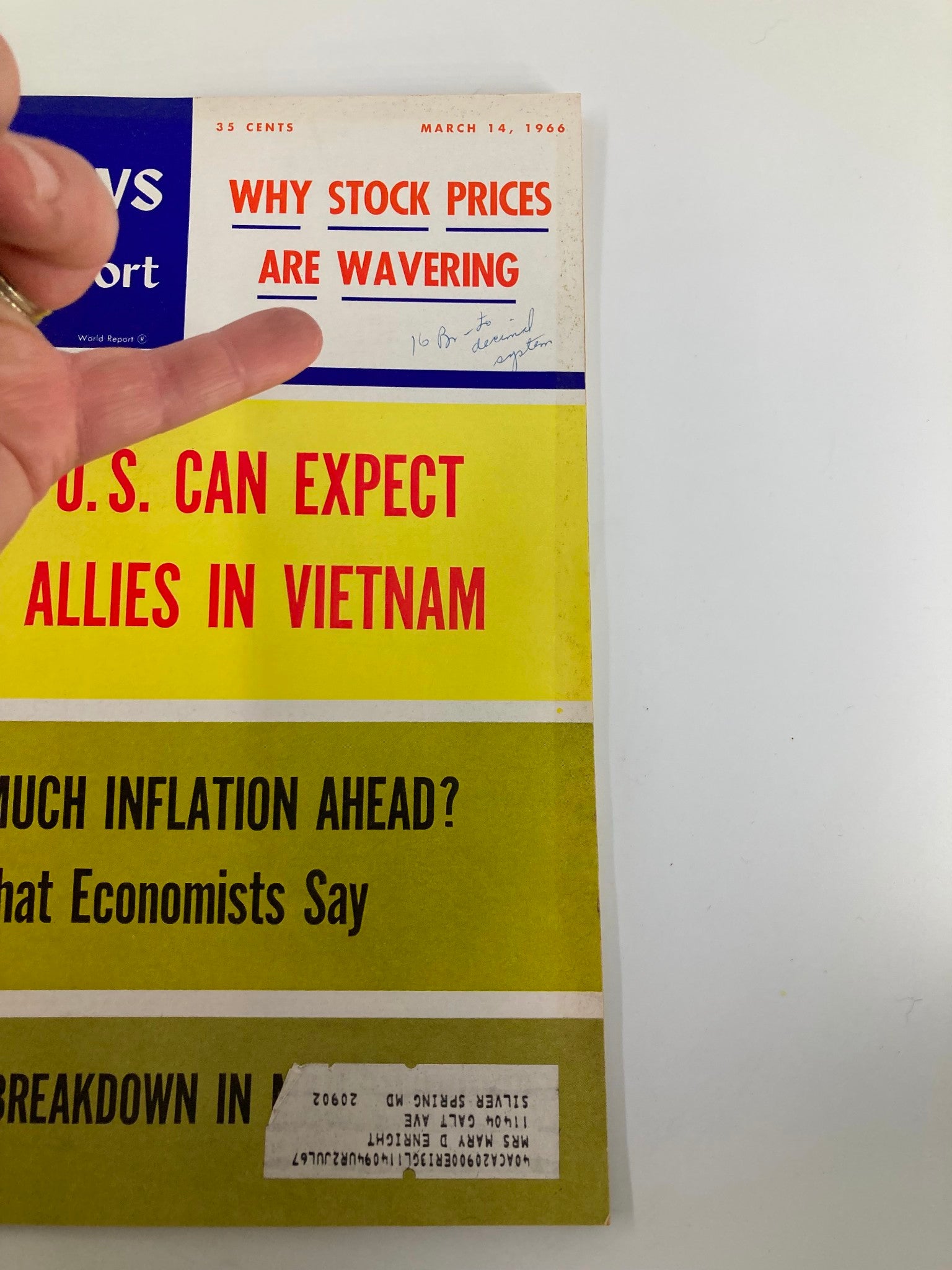 US News & World Report Magazine March 14 1966 Why Stock Prices Are Wavering