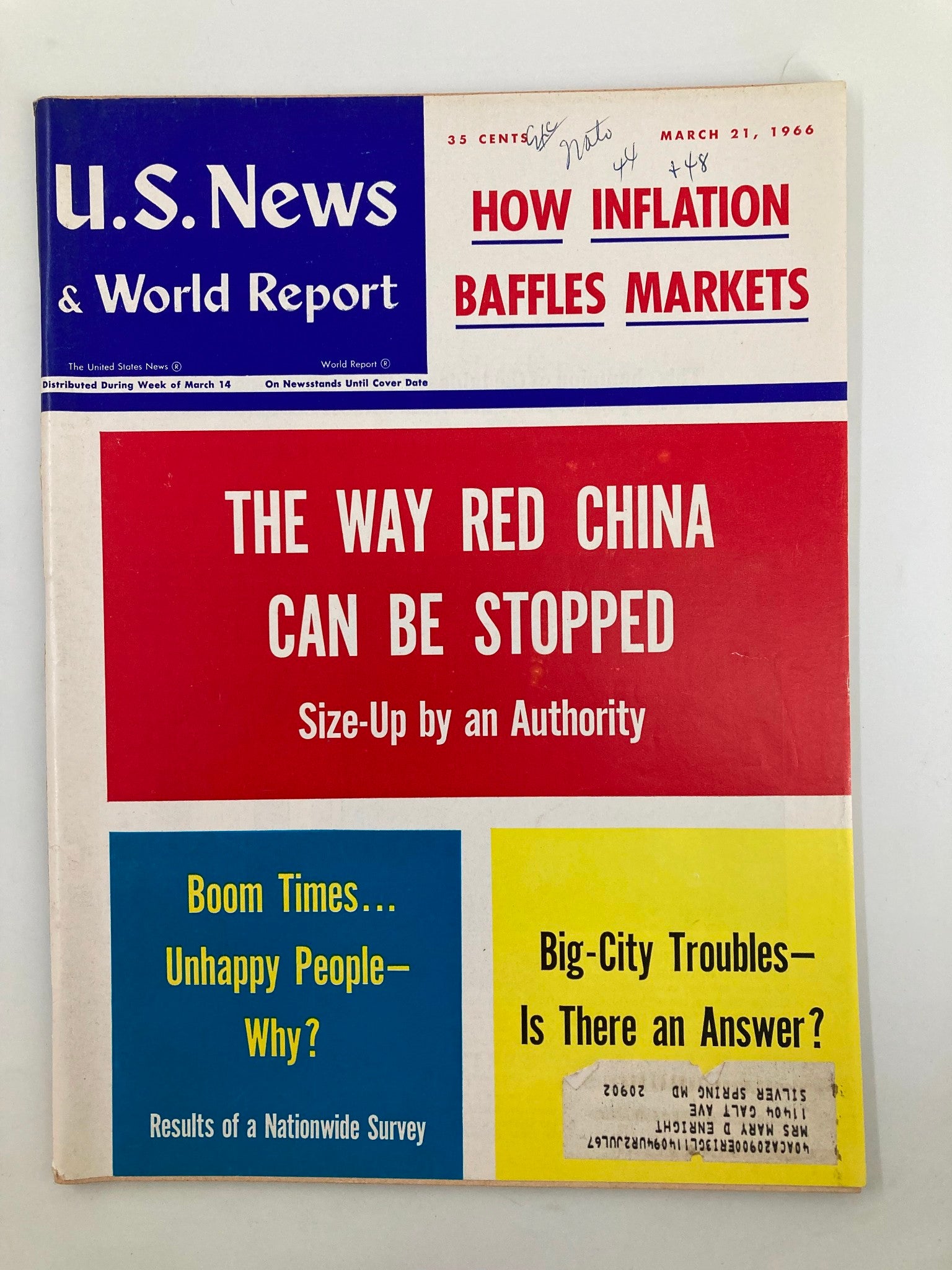 US News & World Report Magazine March 21 1966 How Inflation Baffles Markets