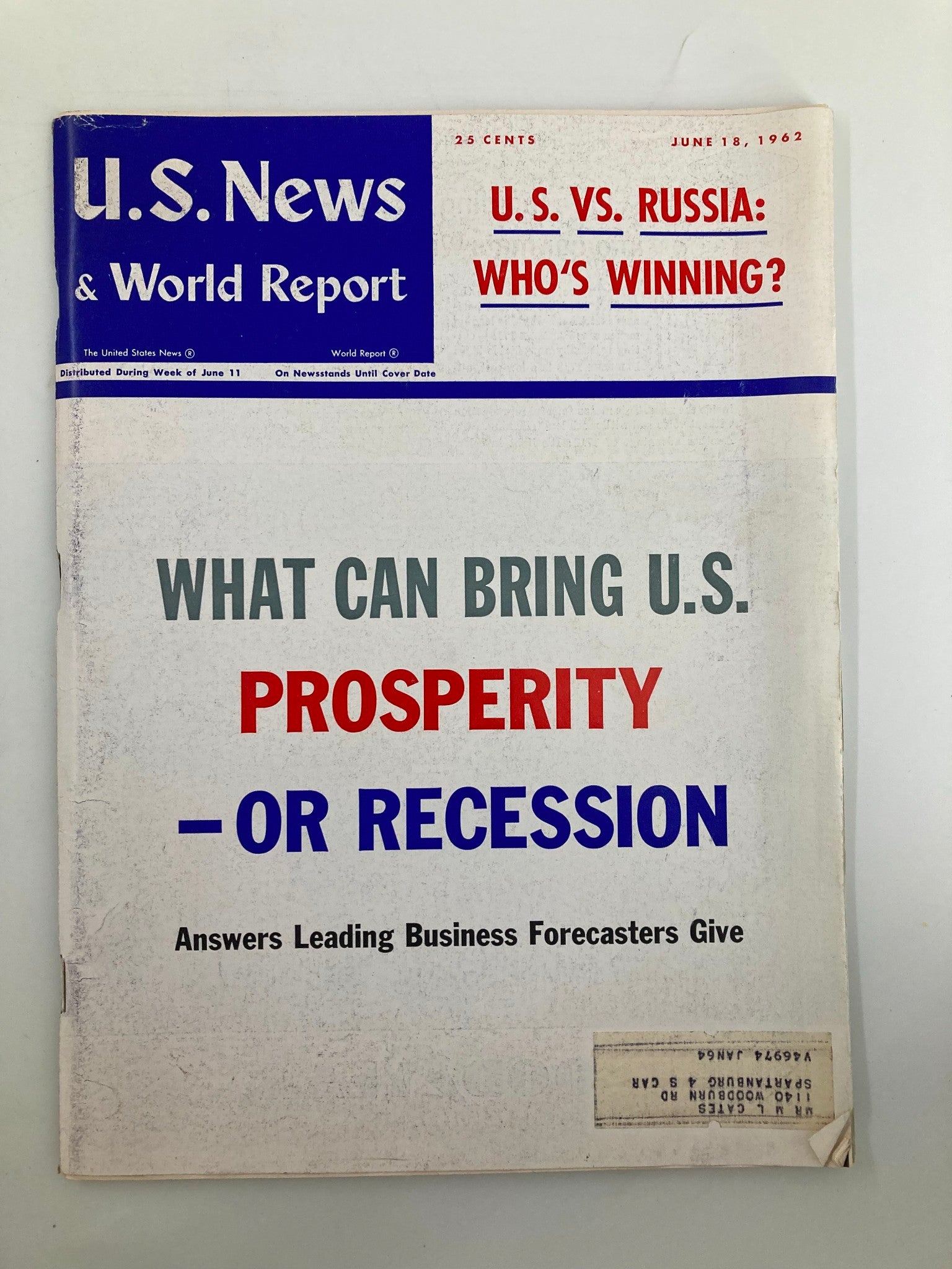 US News & World Report Magazine June 18 1962 U.S. vs Russia Who's Winning